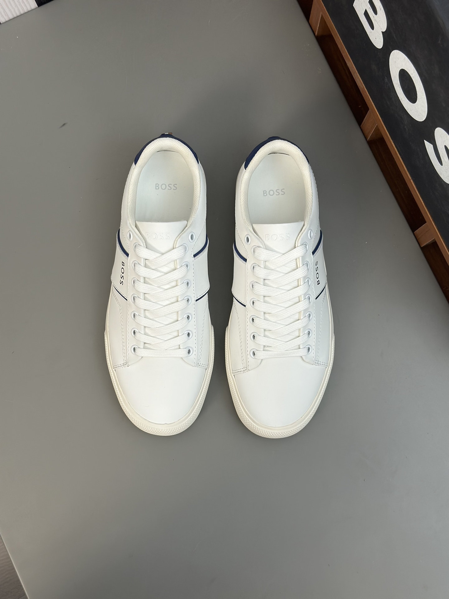 Boss zapatillas de deporte casuales de los hombres, la versión original del molde abierto, capa de l