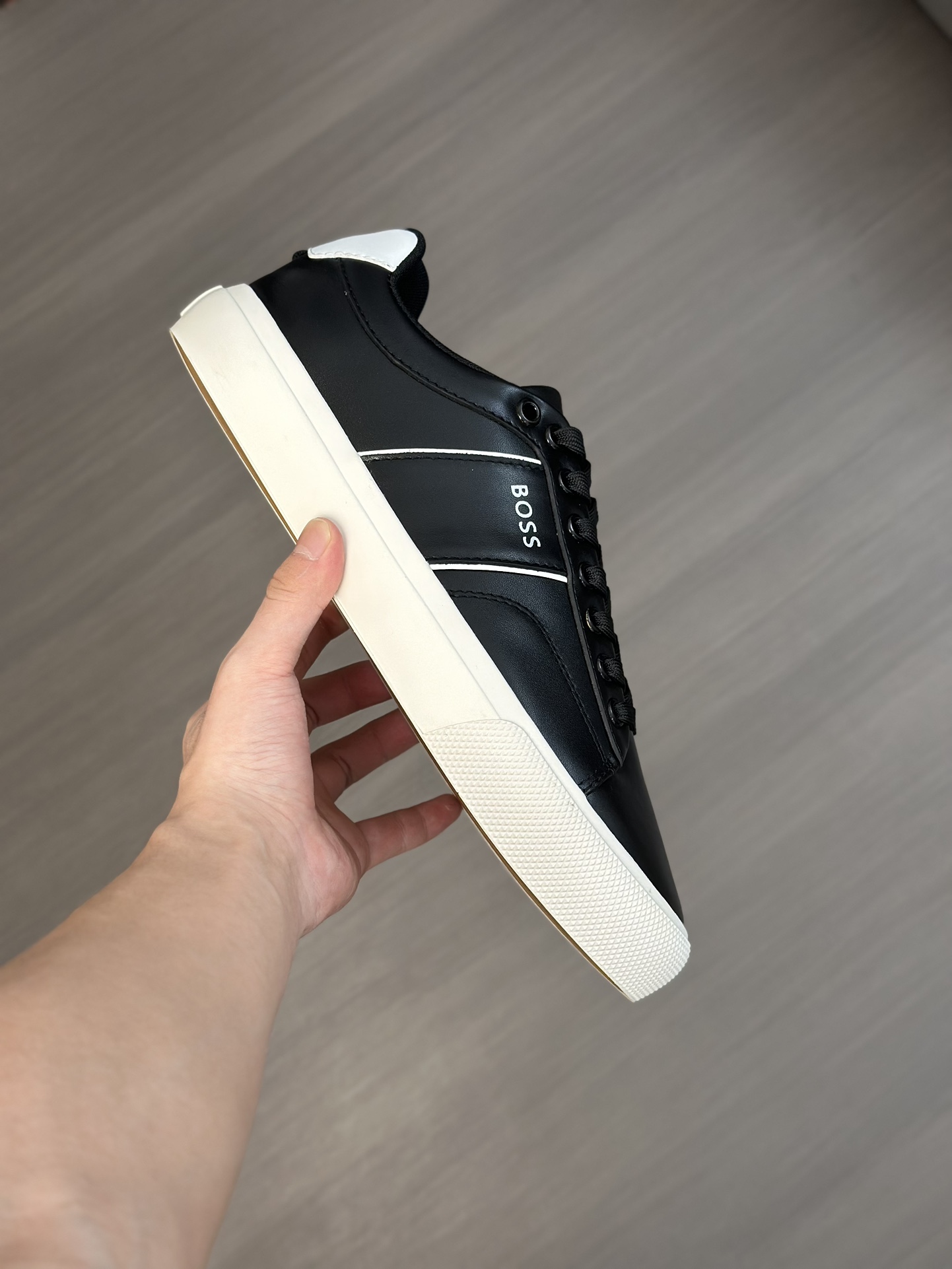 Boss zapatillas de deporte casuales de los hombres, la versión original del molde abierto, capa de l