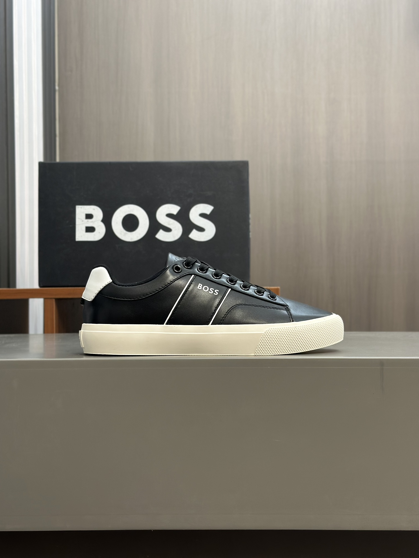 Boss zapatillas de deporte casuales de los hombres, la versión original del molde abierto, capa de l