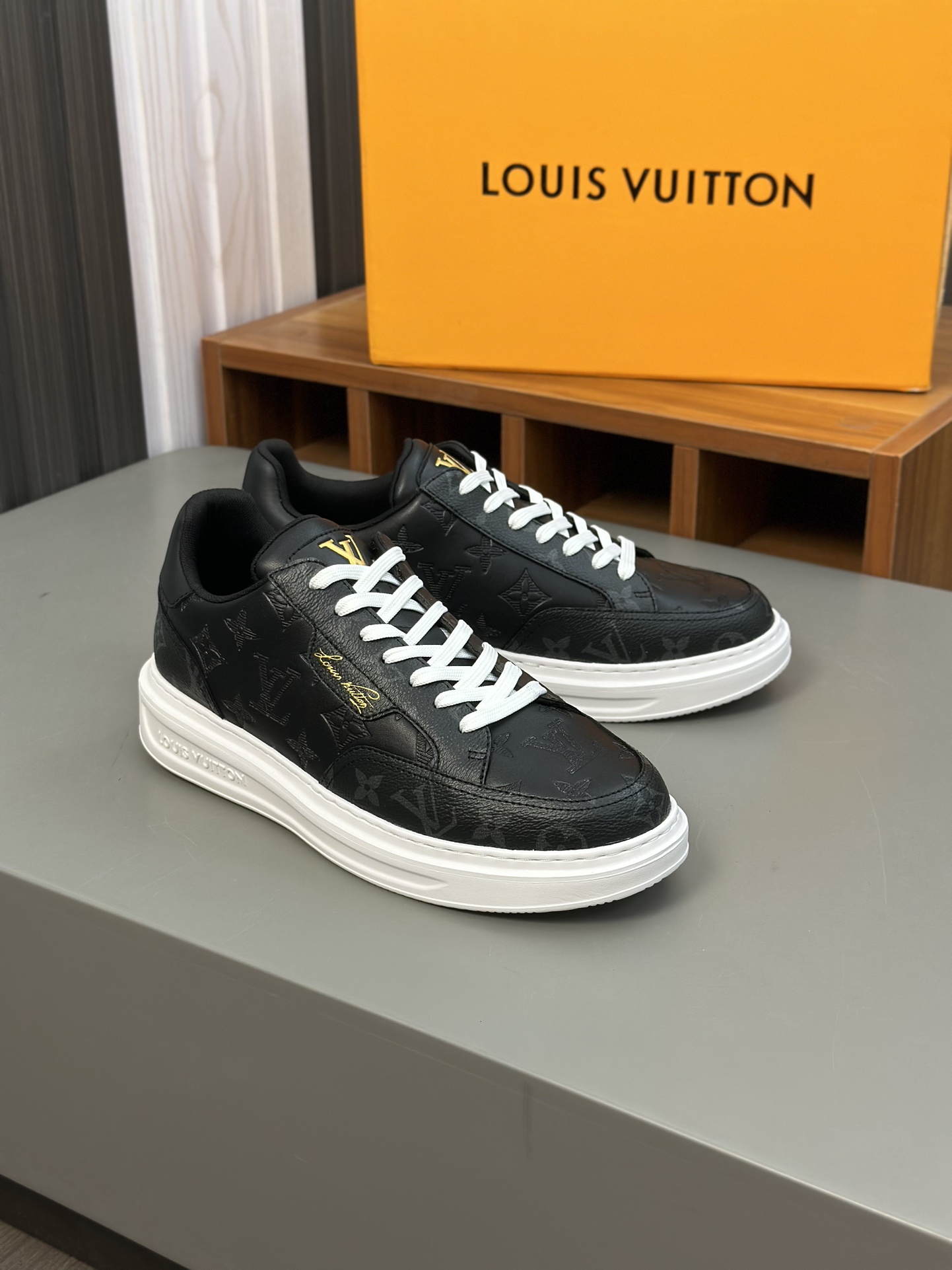 [Louis Vuitton] Louis Vuitton - Calidad de gama alta Original único - Parte superior: cuero de becer