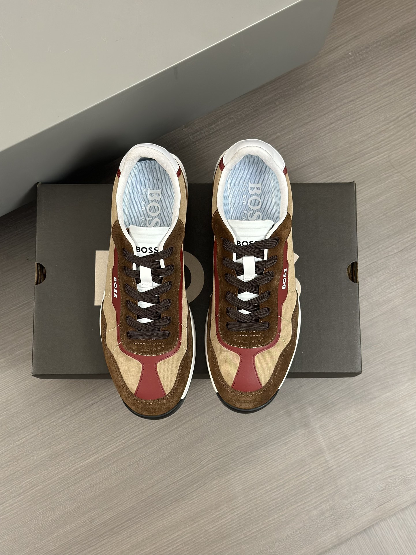 Boss zapatillas de deporte casuales de los hombres, la versión original del molde abierto, capa de l
