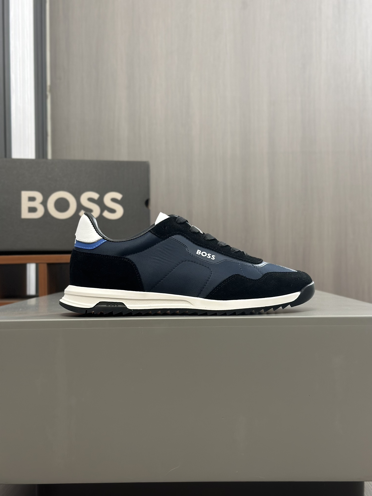 Boss zapatillas de deporte casuales de los hombres, la versión original del molde abierto, capa de l