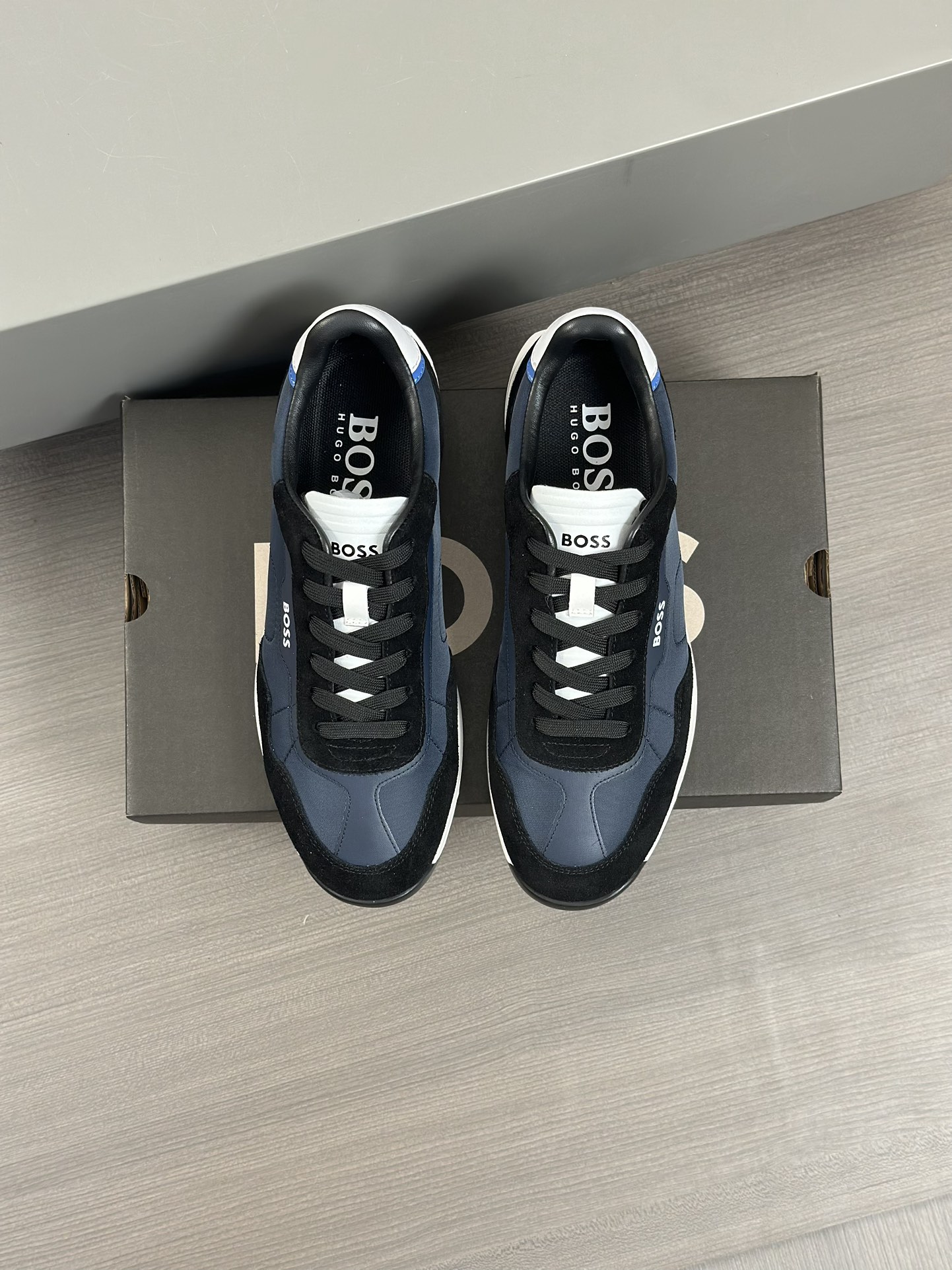 Boss zapatillas de deporte casuales de los hombres, la versión original del molde abierto, capa de l