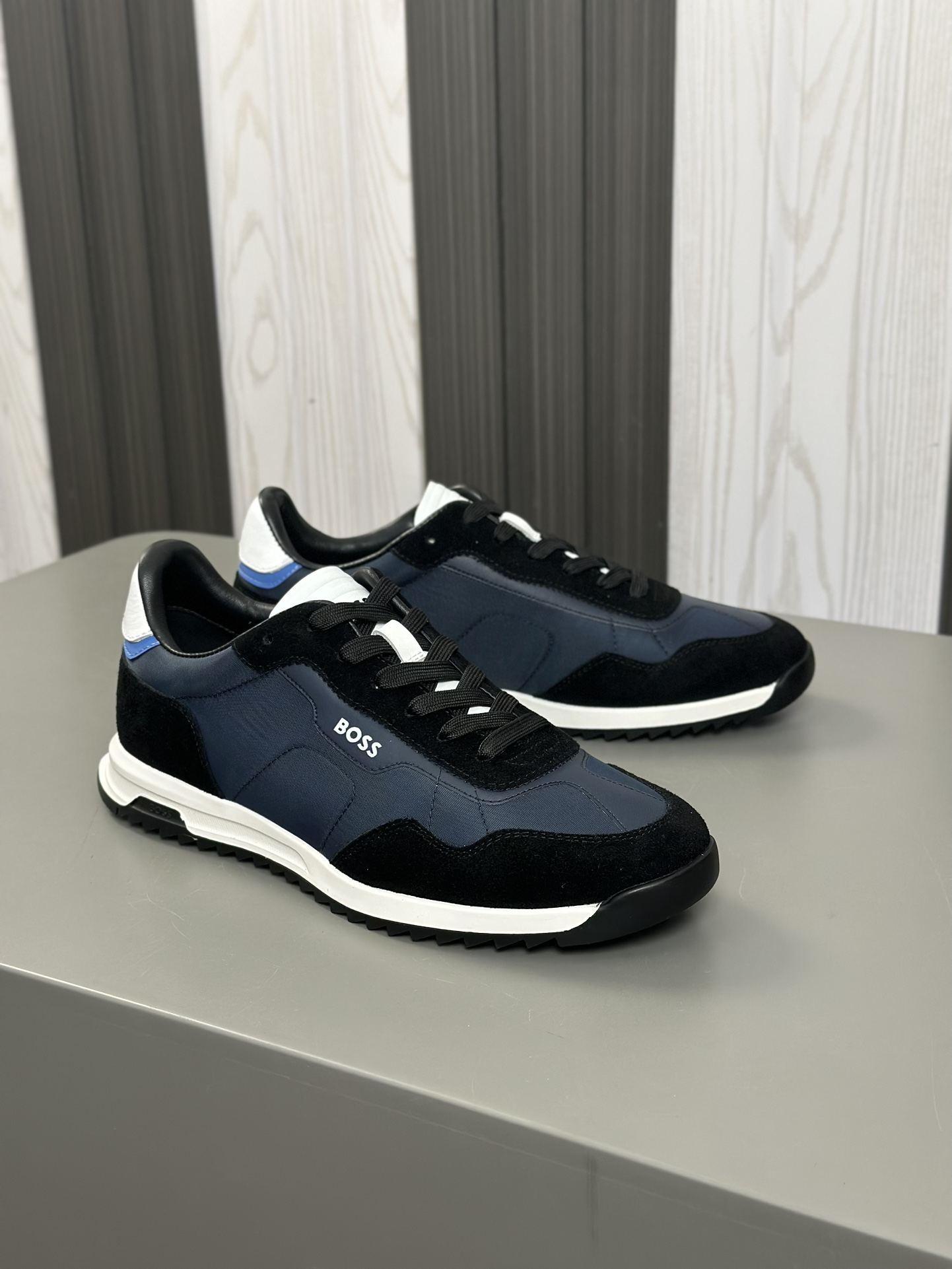 Boss zapatillas de deporte casuales de los hombres, la versión original del molde abierto, capa de l
