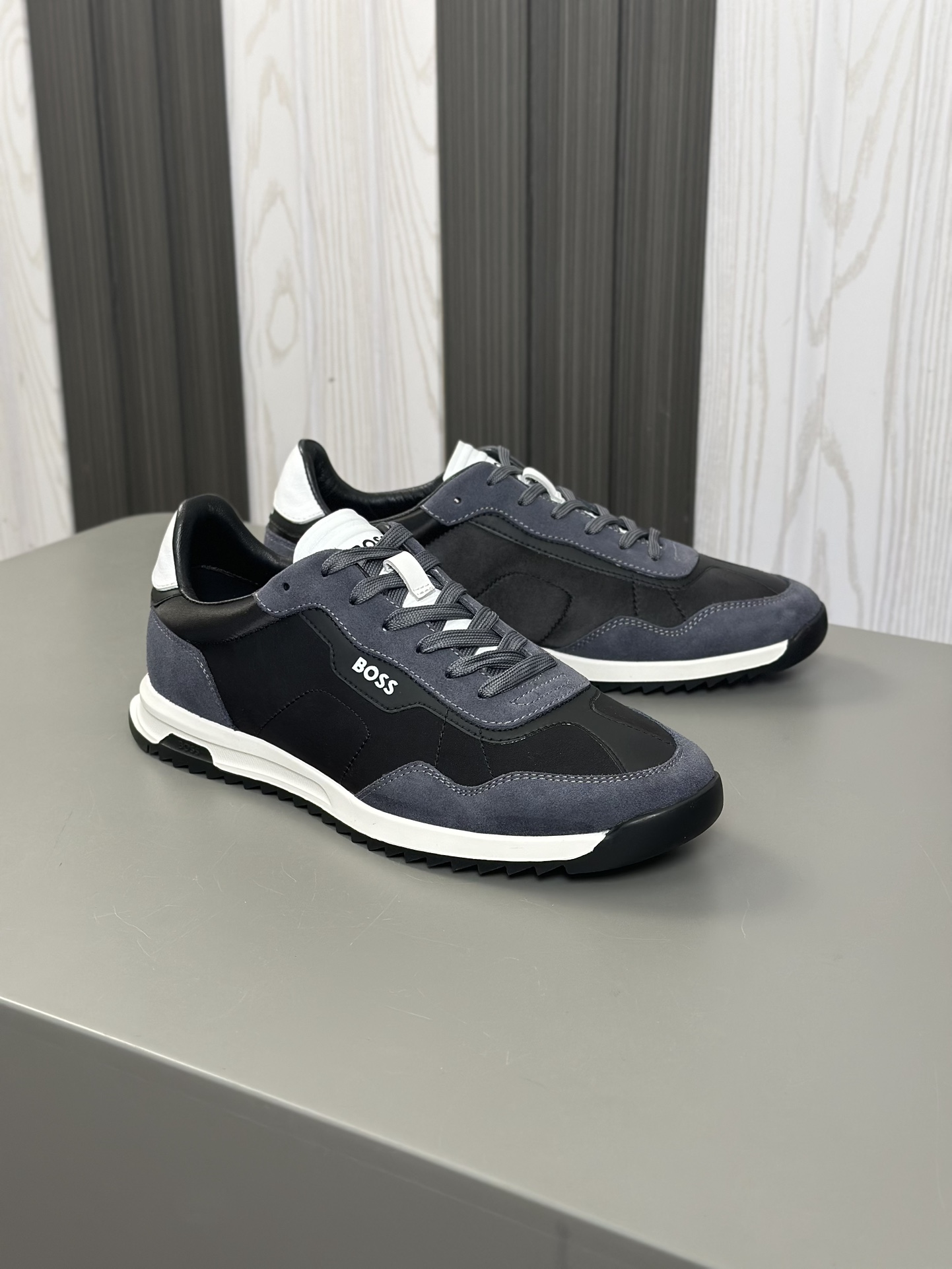 Boss zapatillas de deporte casuales de los hombres, la versión original del molde abierto, capa de l