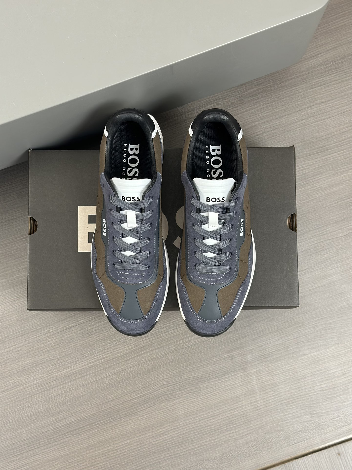 Boss zapatillas de deporte casuales de los hombres, la versión original del molde abierto, capa de l