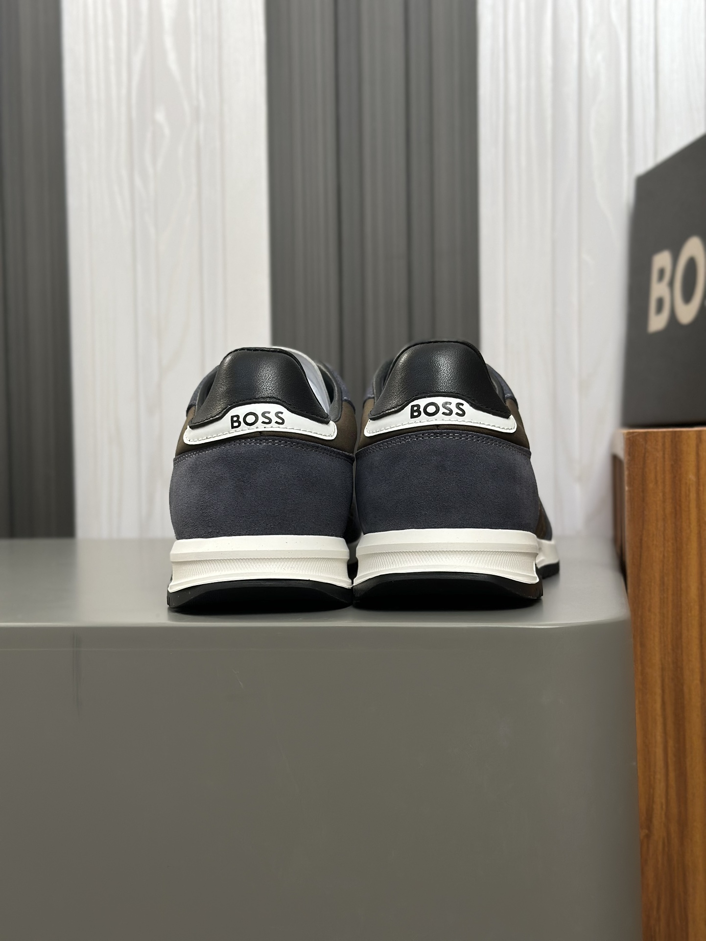 Boss zapatillas de deporte casuales de los hombres, la versión original del molde abierto, capa de l
