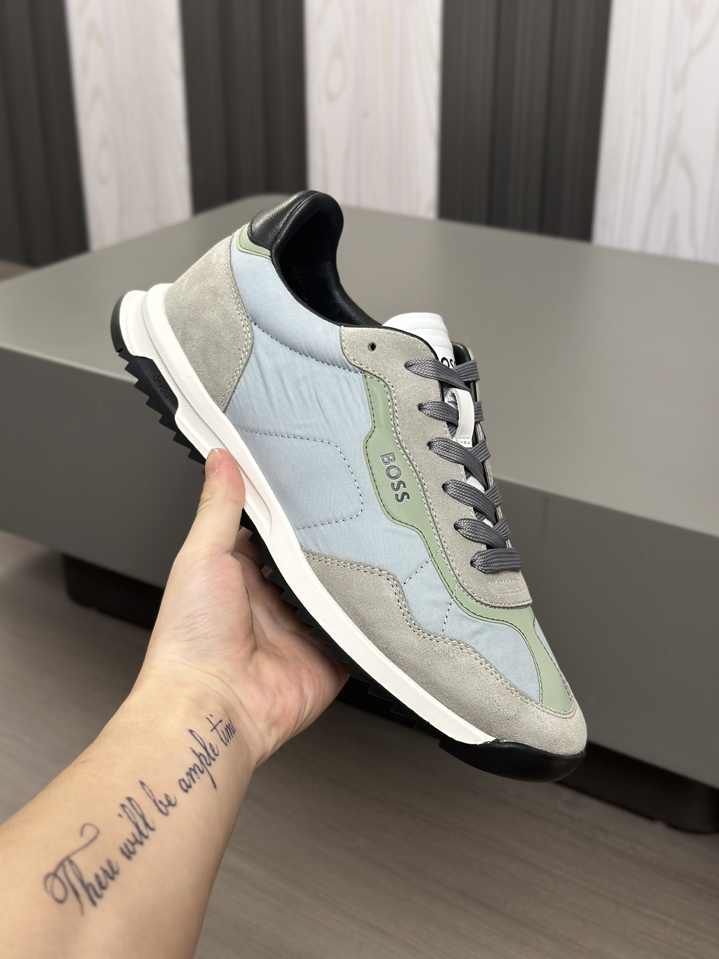 Boss zapatillas de deporte casuales de los hombres, la versión original del molde abierto, capa de l