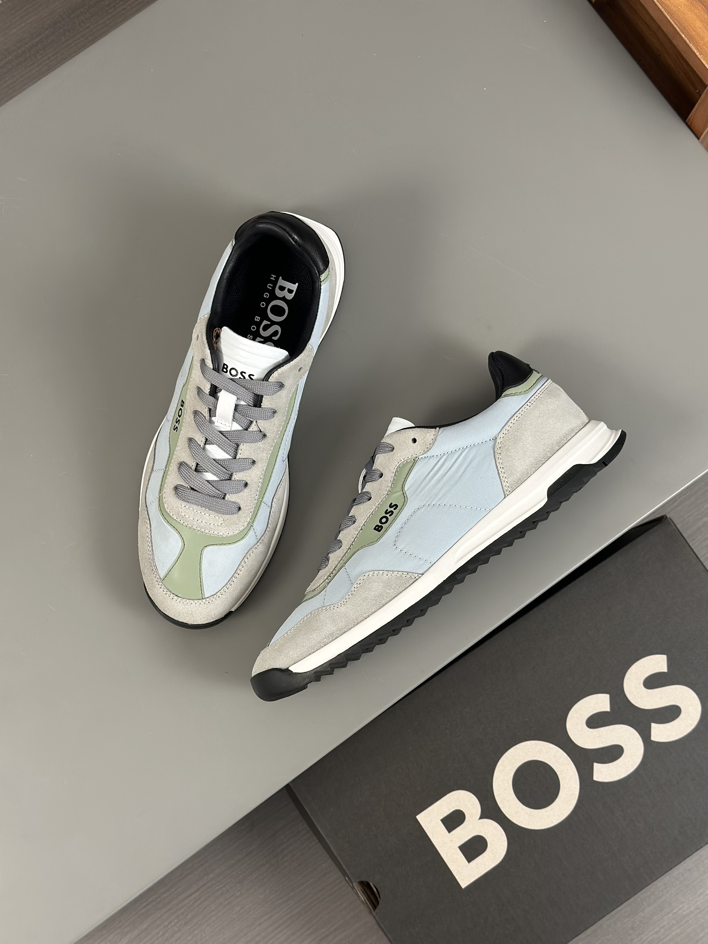 Boss zapatillas de deporte casuales de los hombres, la versión original del molde abierto, capa de l