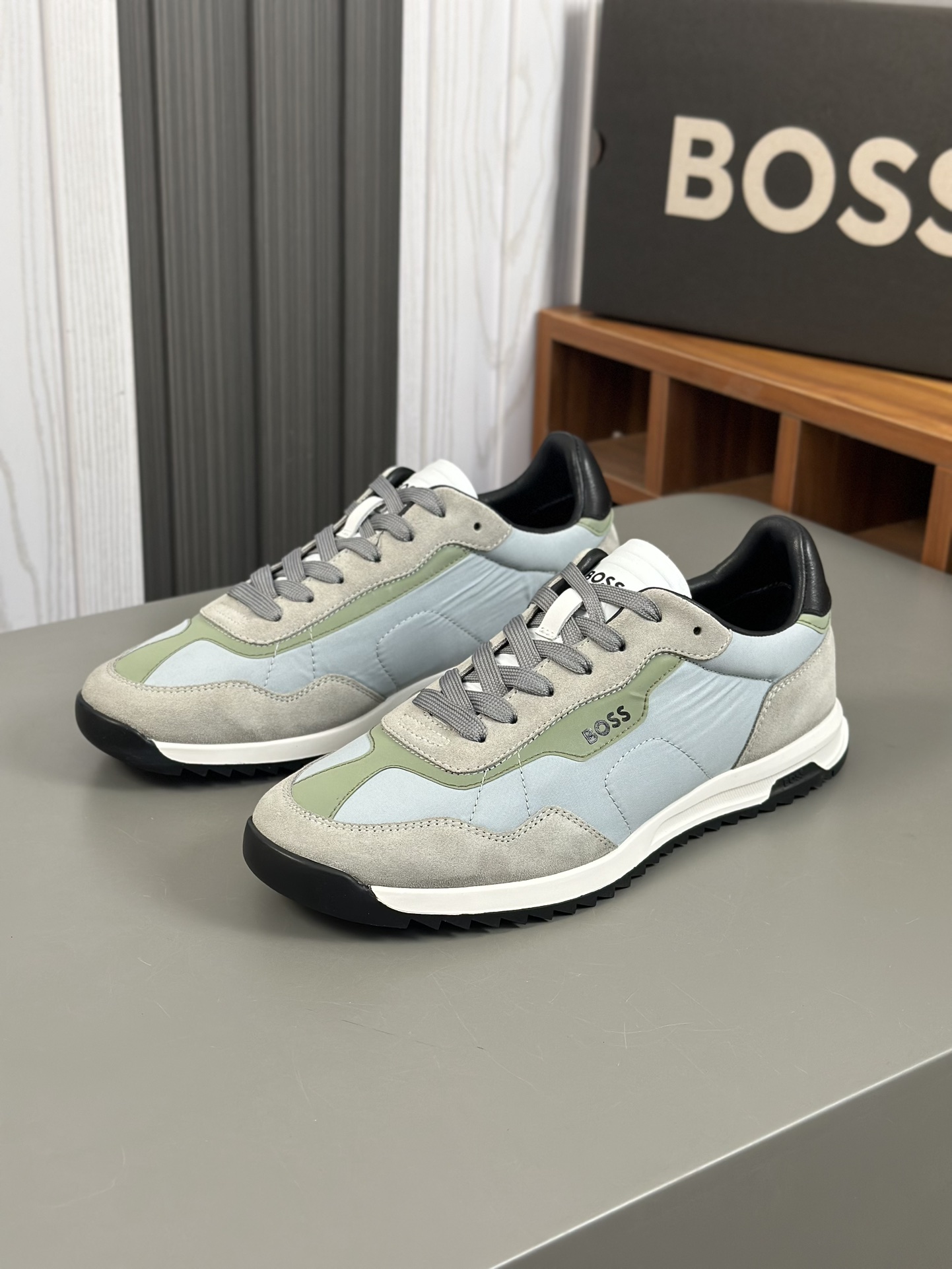 Boss zapatillas de deporte casuales de los hombres, la versión original del molde abierto, capa de l