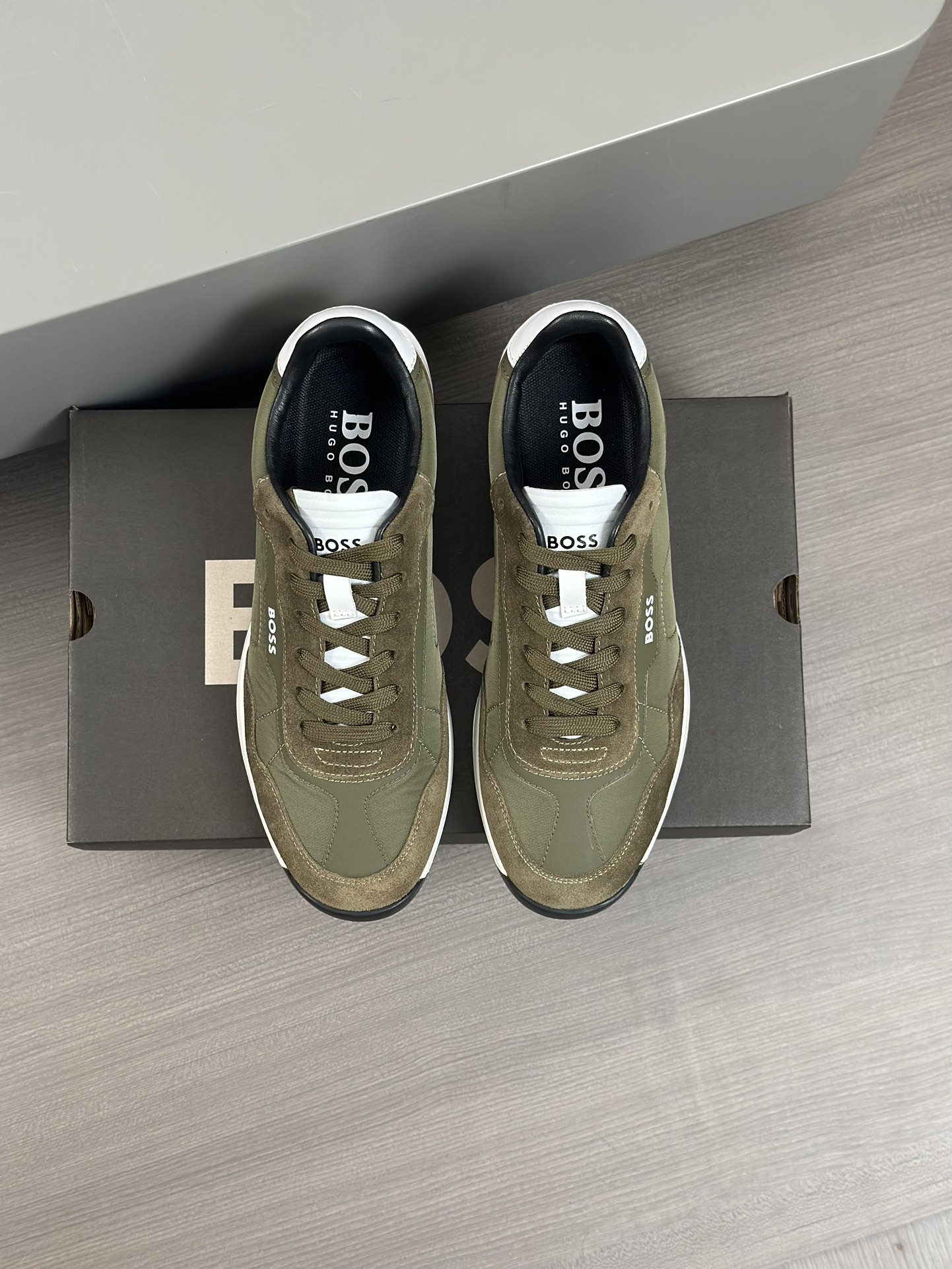 Boss zapatillas de deporte casuales de los hombres, la versión original del molde abierto, capa de l