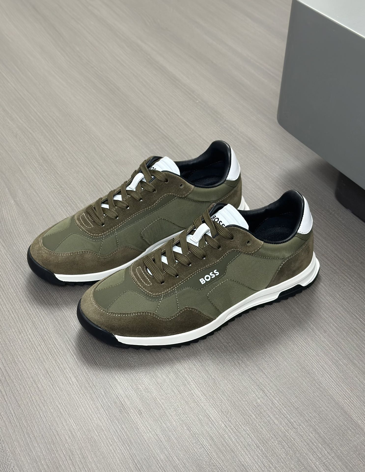 Boss zapatillas de deporte casuales de los hombres, la versión original del molde abierto, capa de l