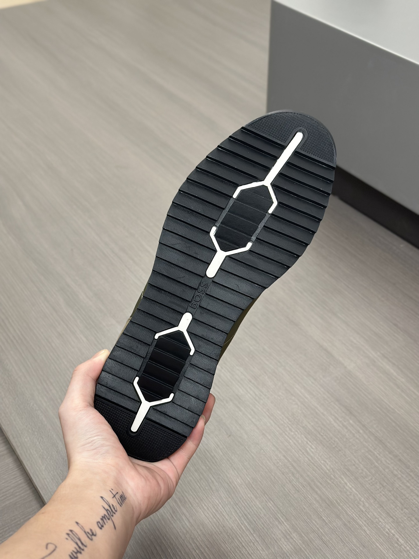 Boss zapatillas de deporte casuales de los hombres, la versión original del molde abierto, capa de l