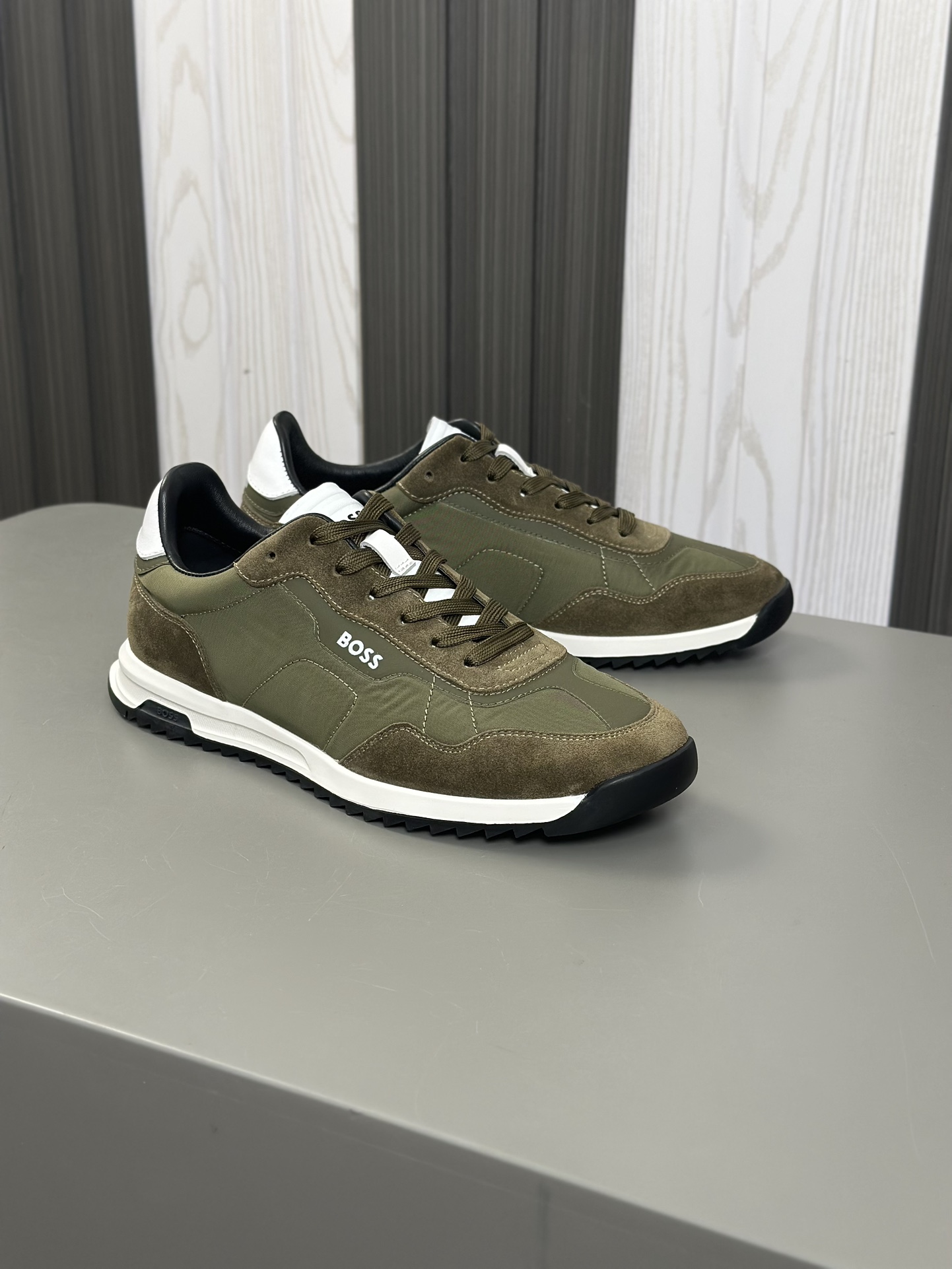 Boss zapatillas de deporte casuales de los hombres, la versión original del molde abierto, capa de l