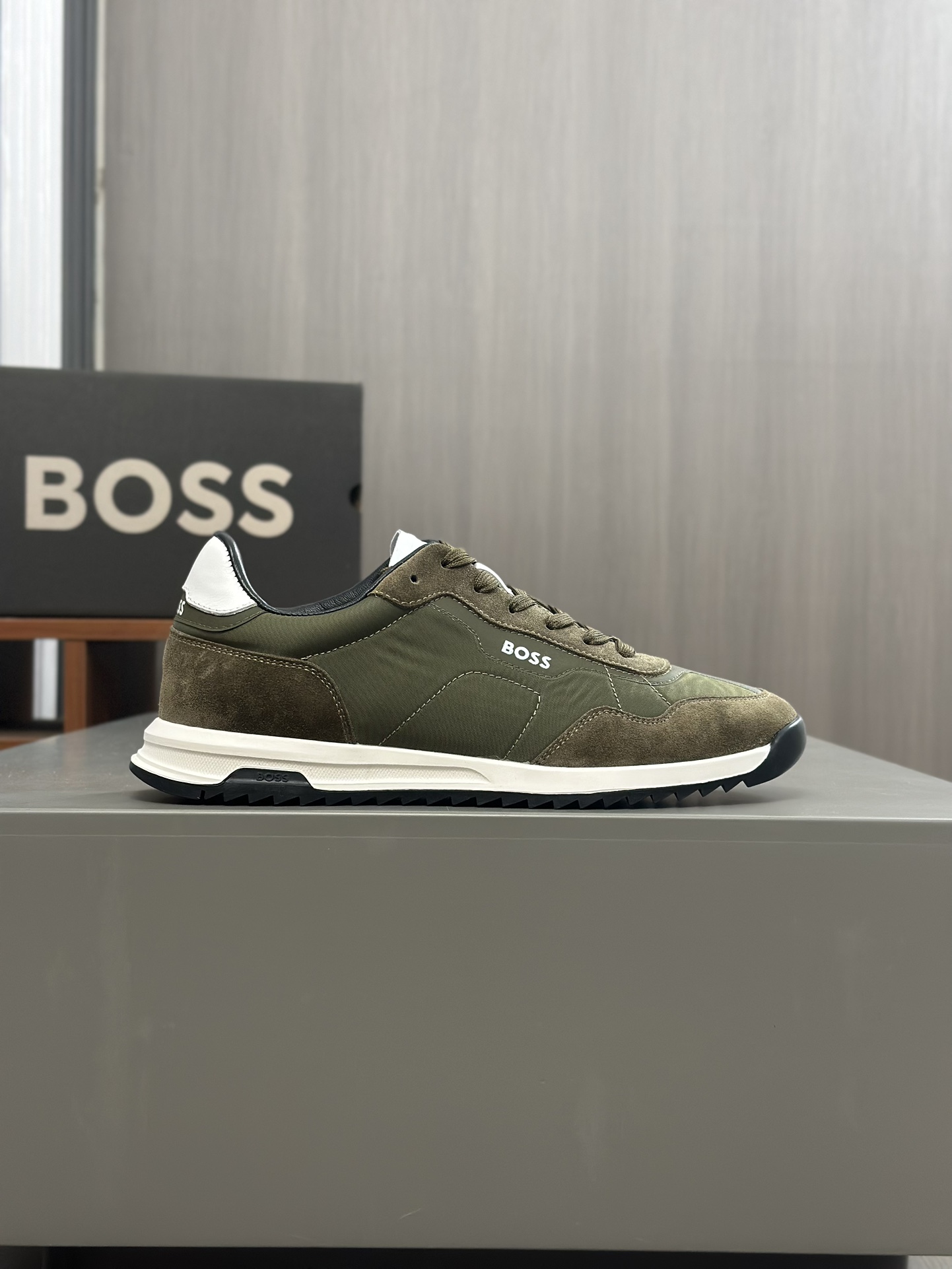 Boss zapatillas de deporte casuales de los hombres, la versión original del molde abierto, capa de l