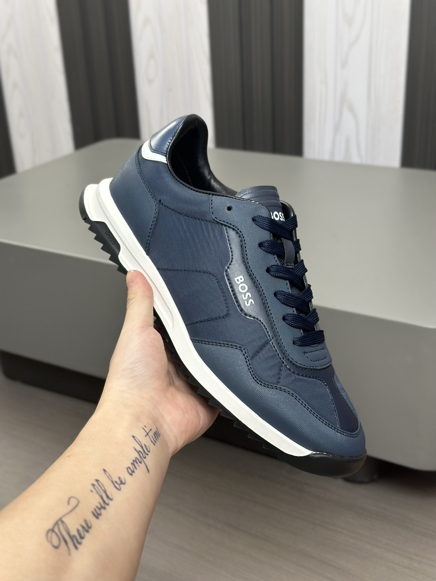 Boss zapatillas de deporte casuales de los hombres, la versión original del molde abierto, capa de l