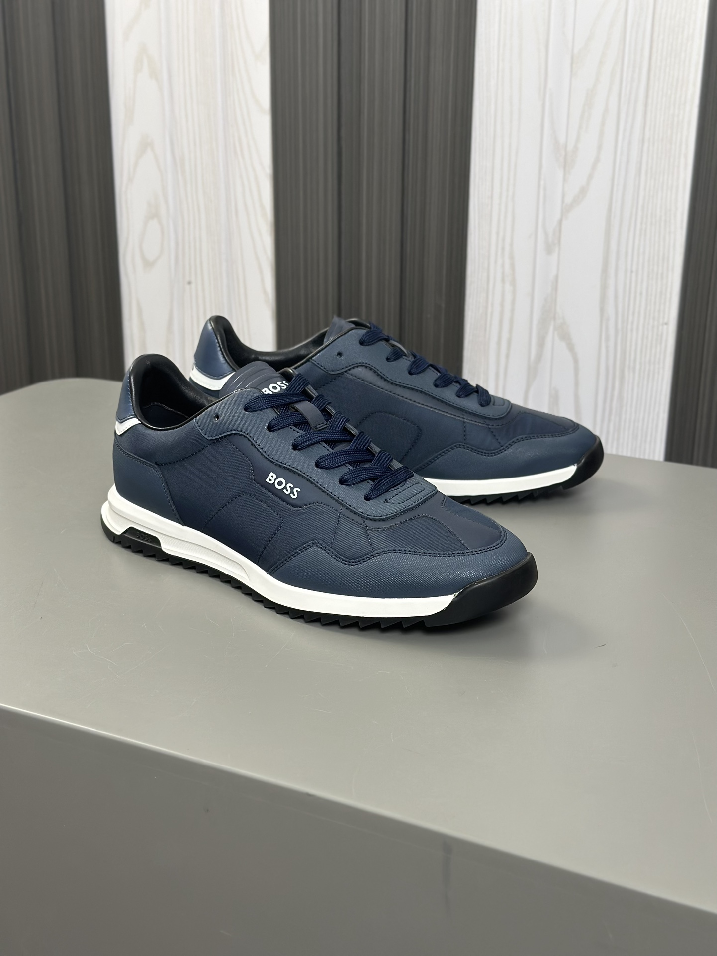 Boss zapatillas de deporte casuales de los hombres, la versión original del molde abierto, capa de l