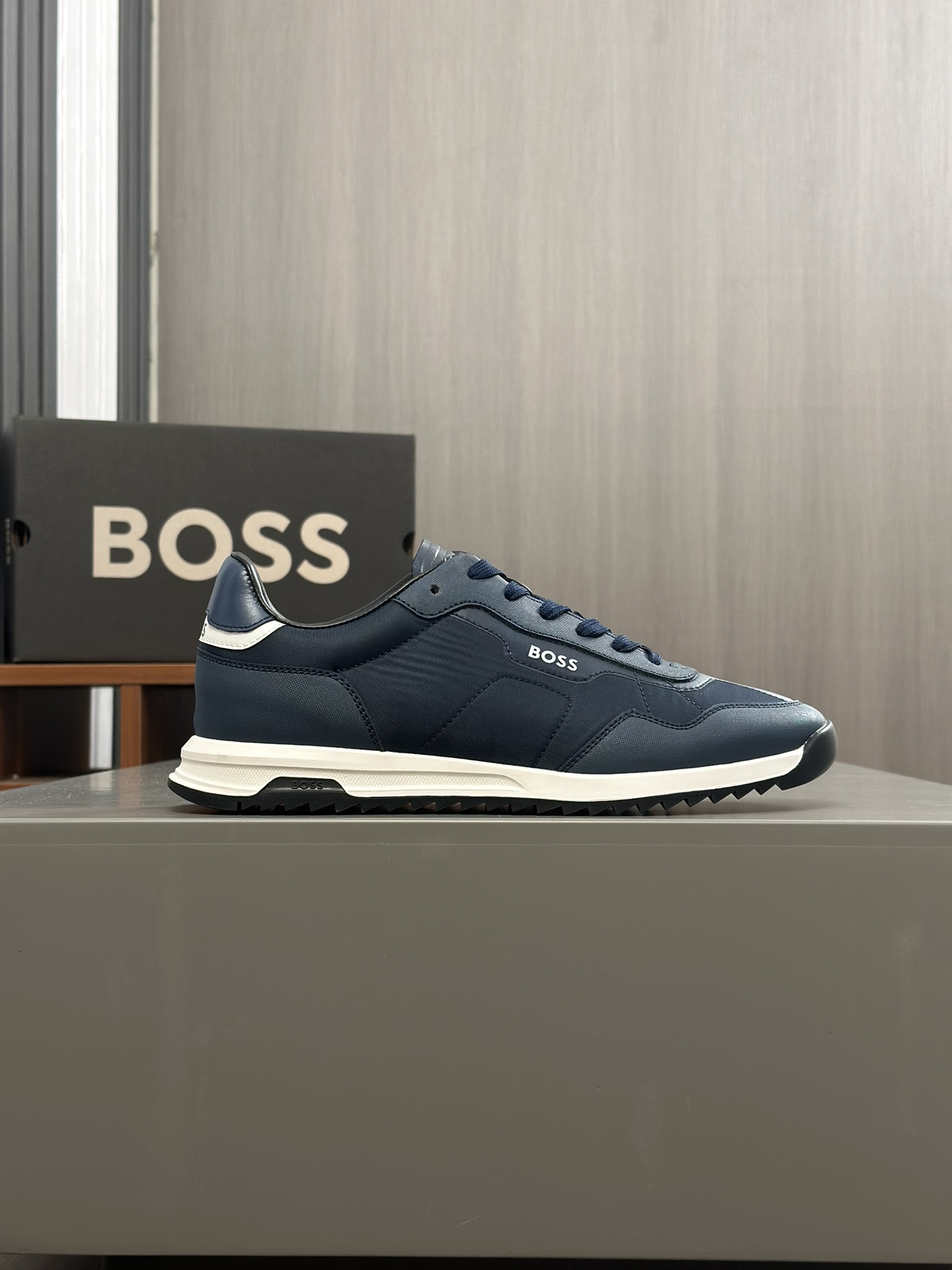 Boss zapatillas de deporte casuales de los hombres, la versión original del molde abierto, capa de l
