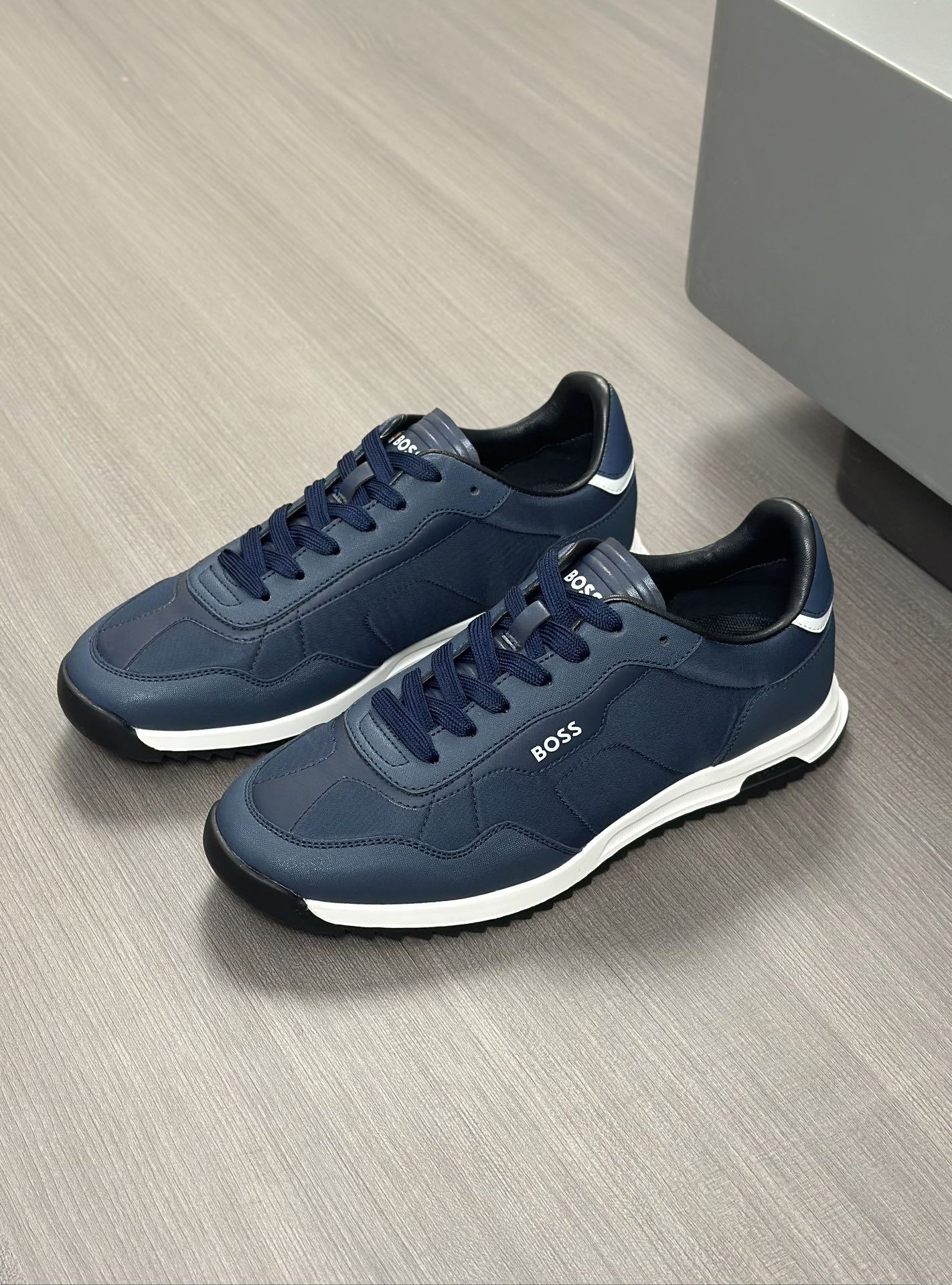 Boss zapatillas de deporte casuales de los hombres, la versión original del molde abierto, capa de l