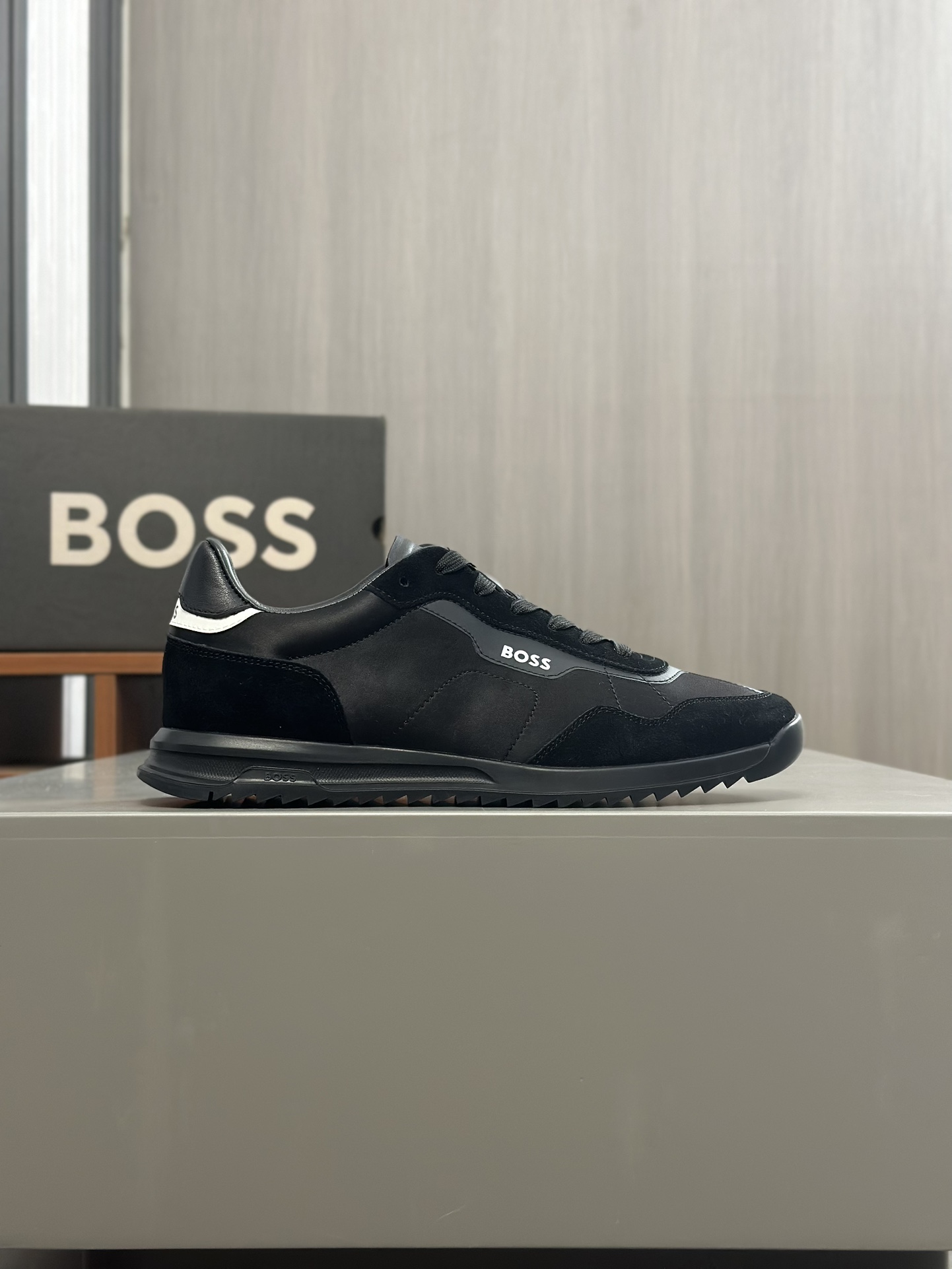 Boss zapatillas de deporte casuales de los hombres, la versión original del molde abierto, capa de l