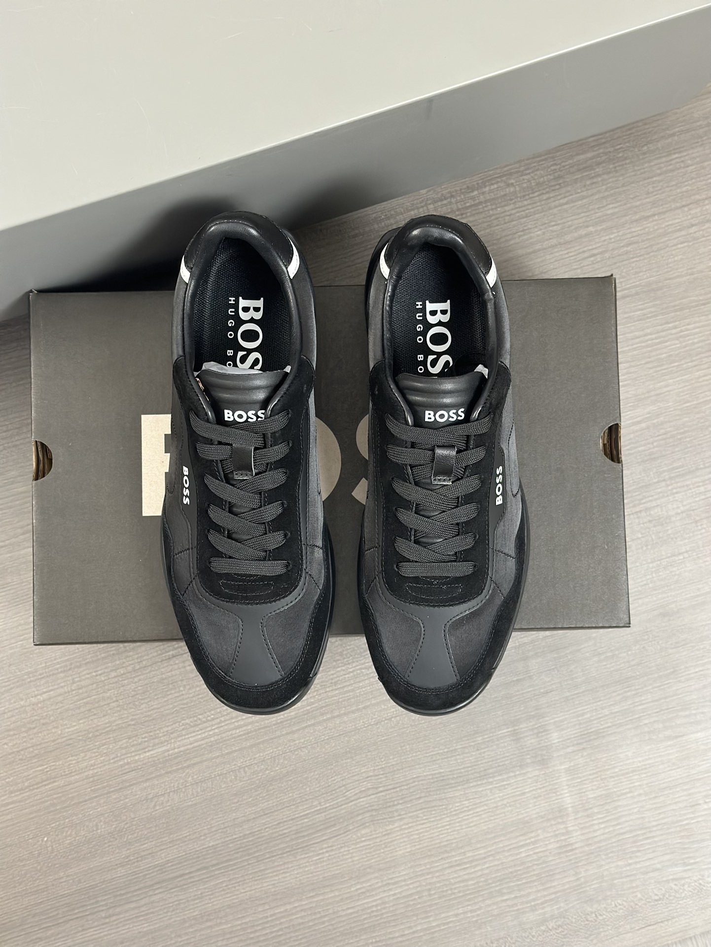 Boss zapatillas de deporte casuales de los hombres, la versión original del molde abierto, capa de l