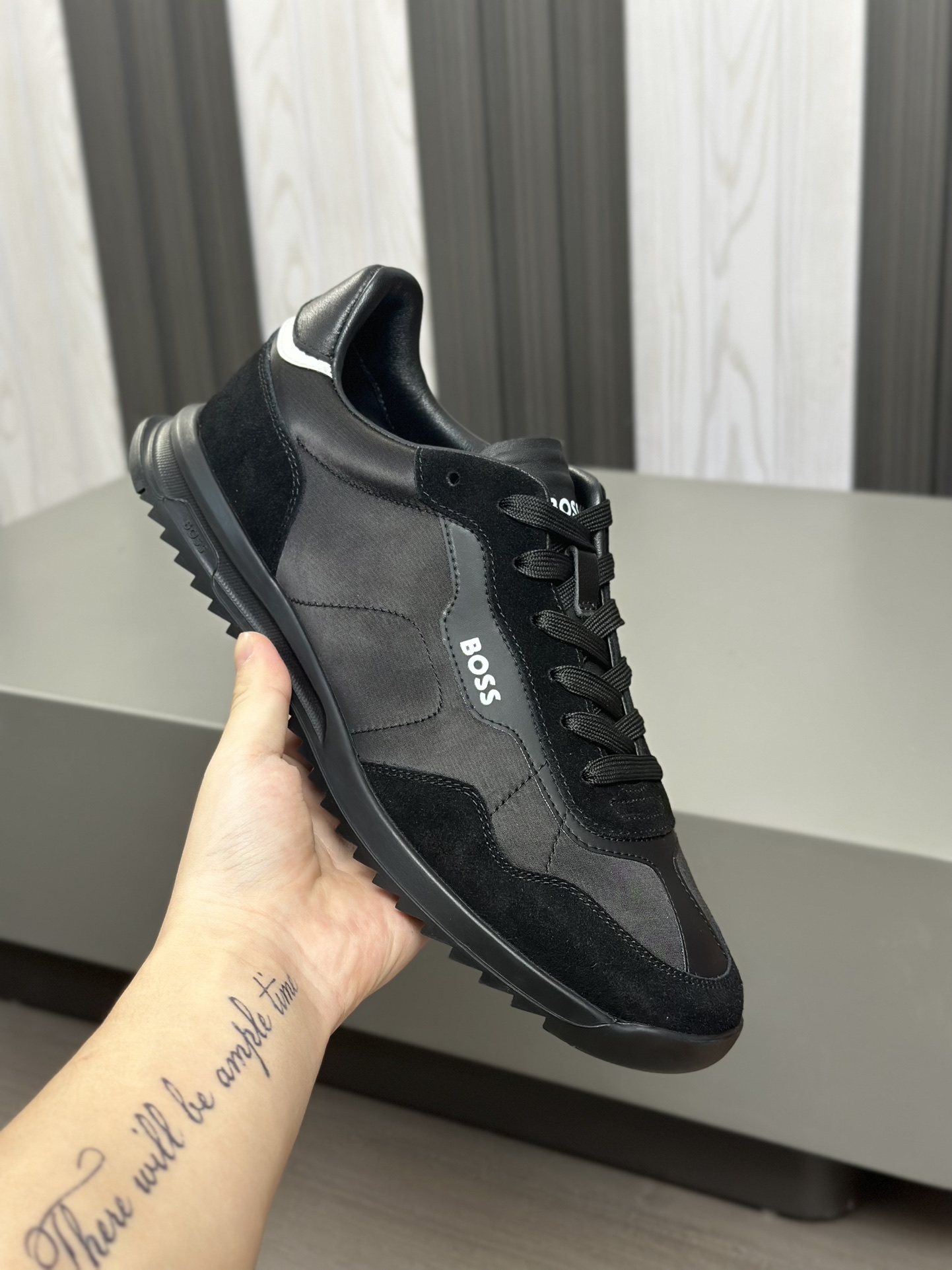 Boss zapatillas de deporte casuales de los hombres, la versión original del molde abierto, capa de l