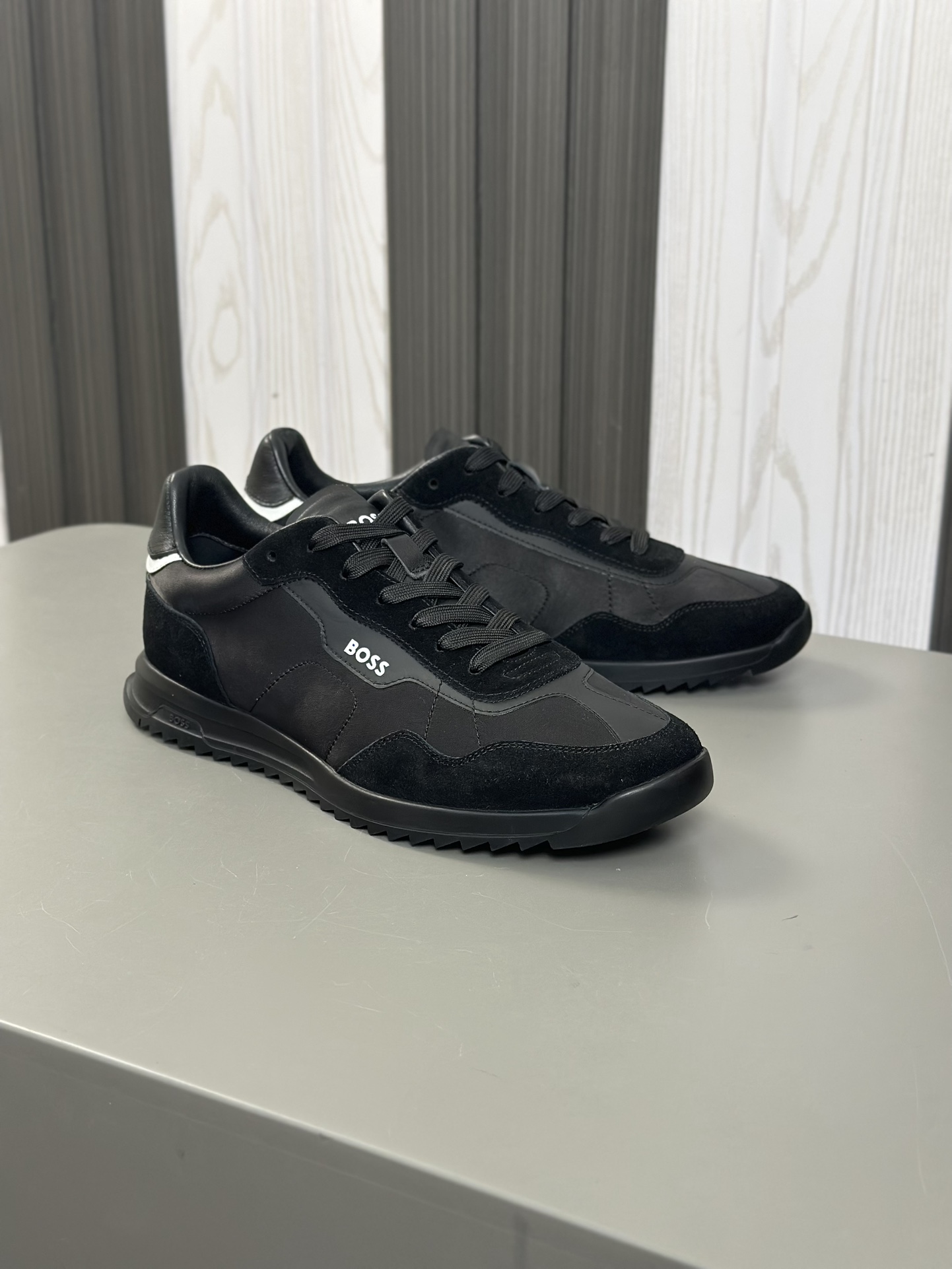 Boss zapatillas de deporte casuales de los hombres, la versión original del molde abierto, capa de l