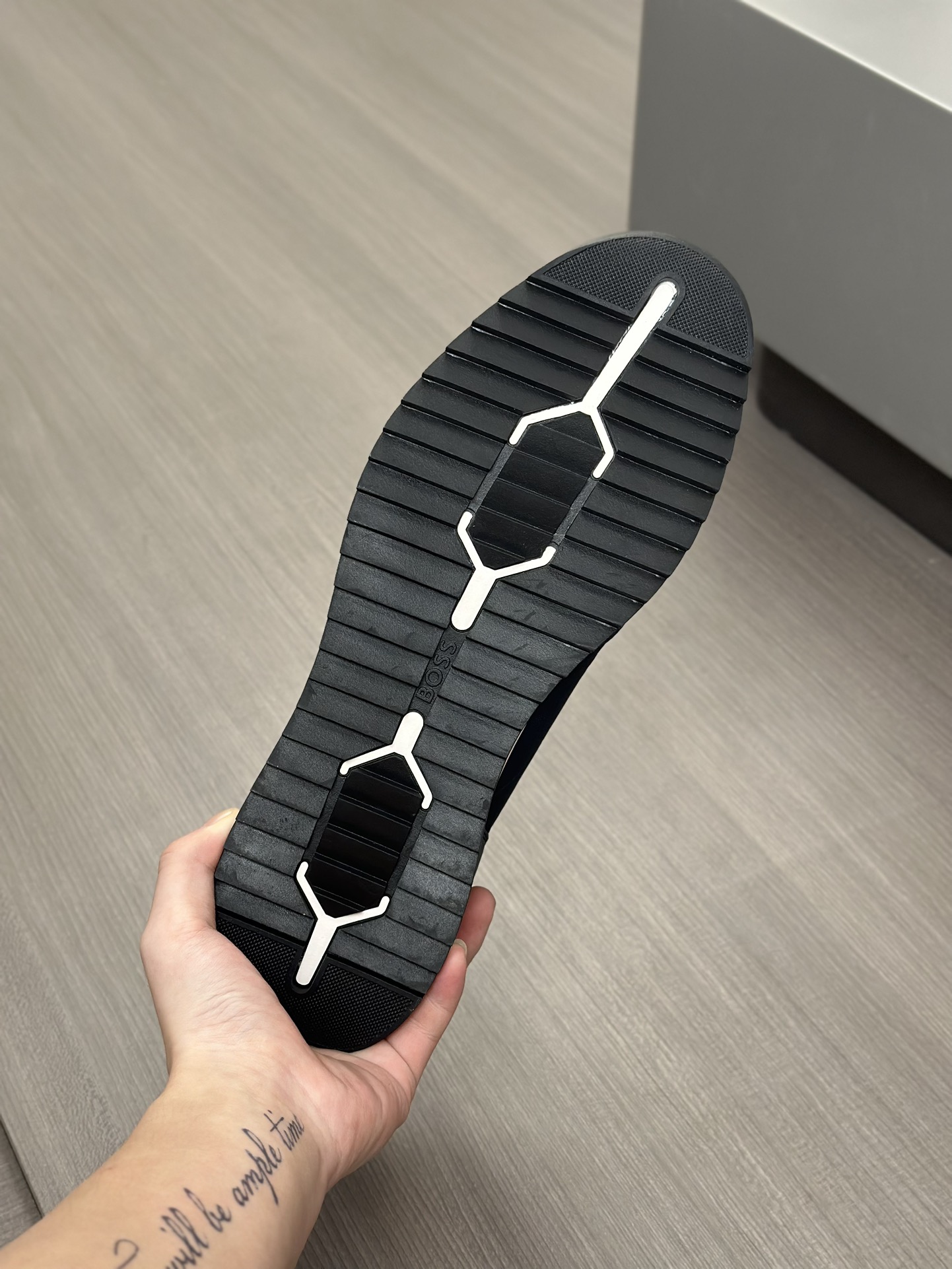 Boss zapatillas de deporte casuales de los hombres, la versión original del molde abierto, capa de l
