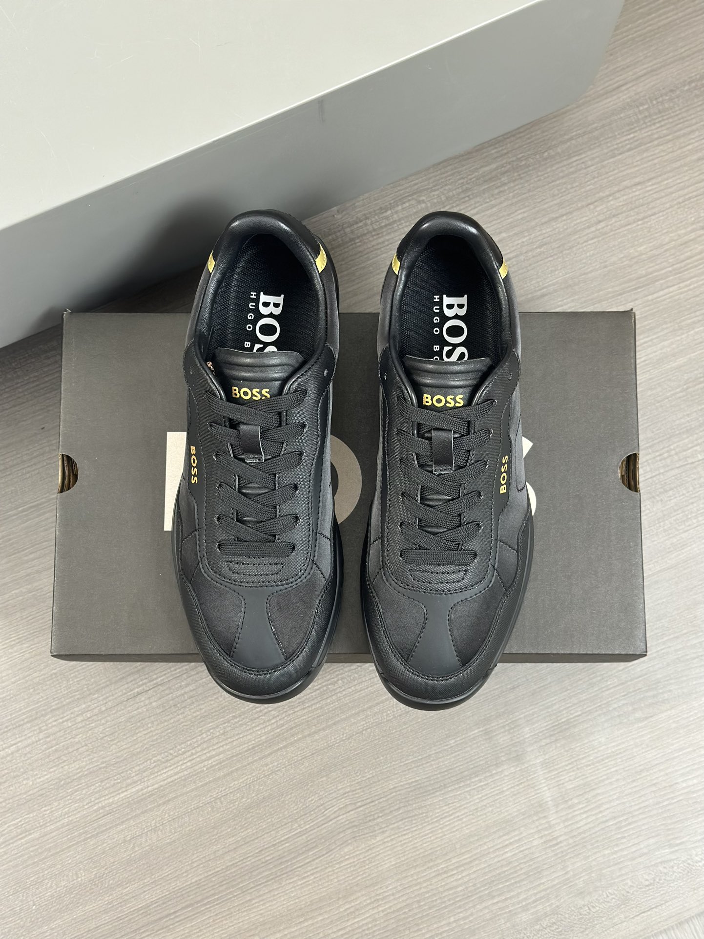 Boss zapatillas de deporte casuales de los hombres, la versión original del molde abierto, capa de l