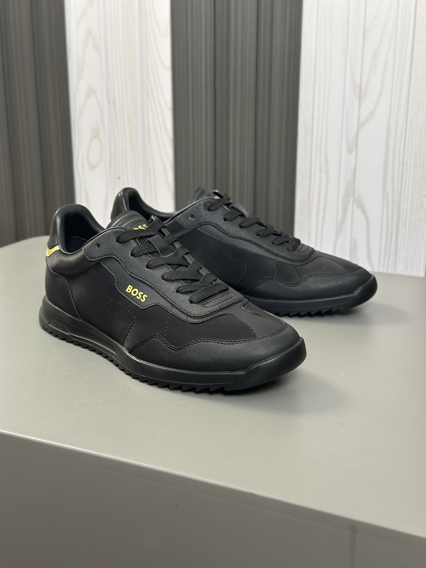 Boss zapatillas de deporte casuales de los hombres, la versión original del molde abierto, capa de l