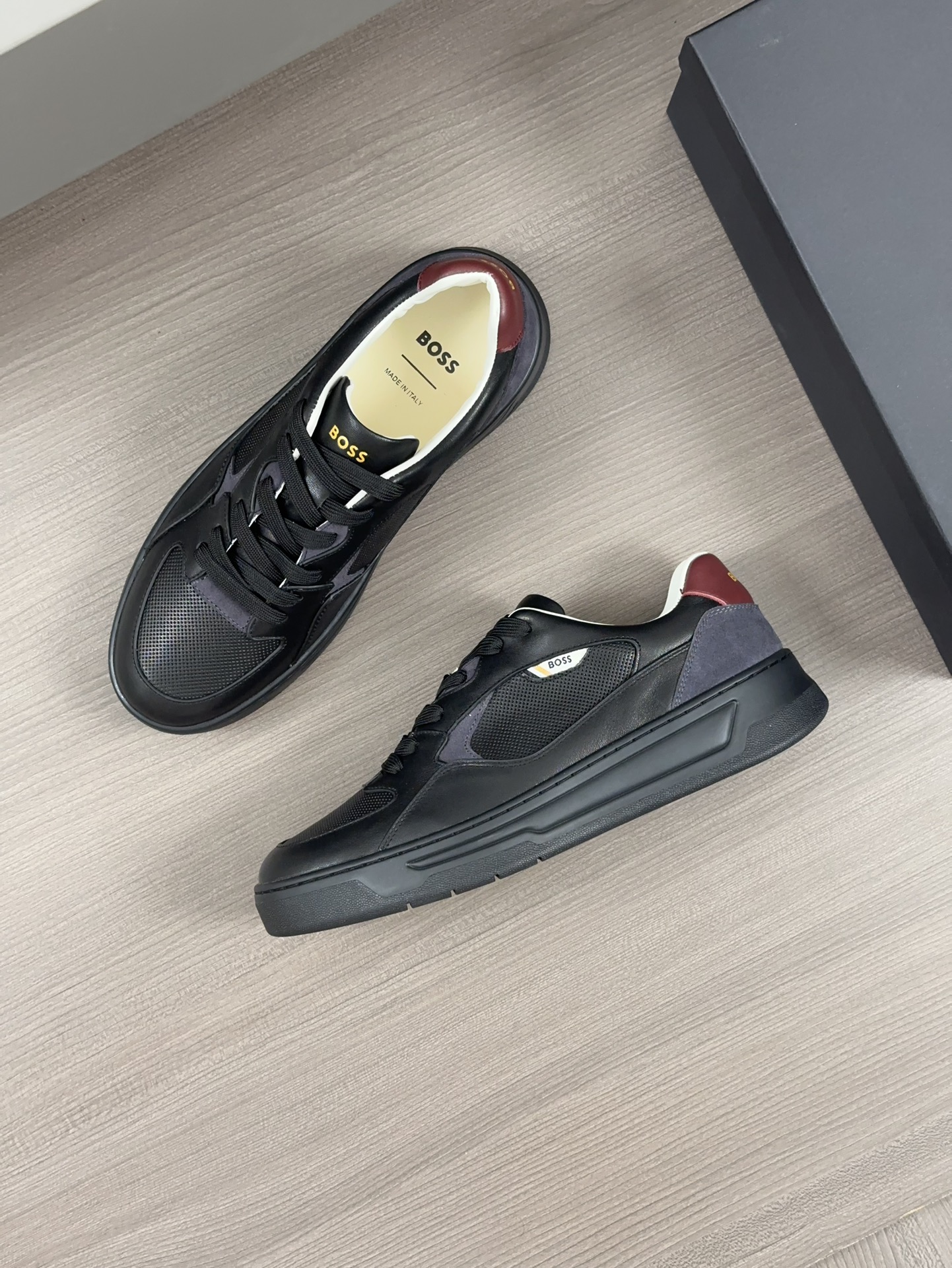 Original boutique única, zapatos casual para hombre de BOSS, piel de becerro importada original, for