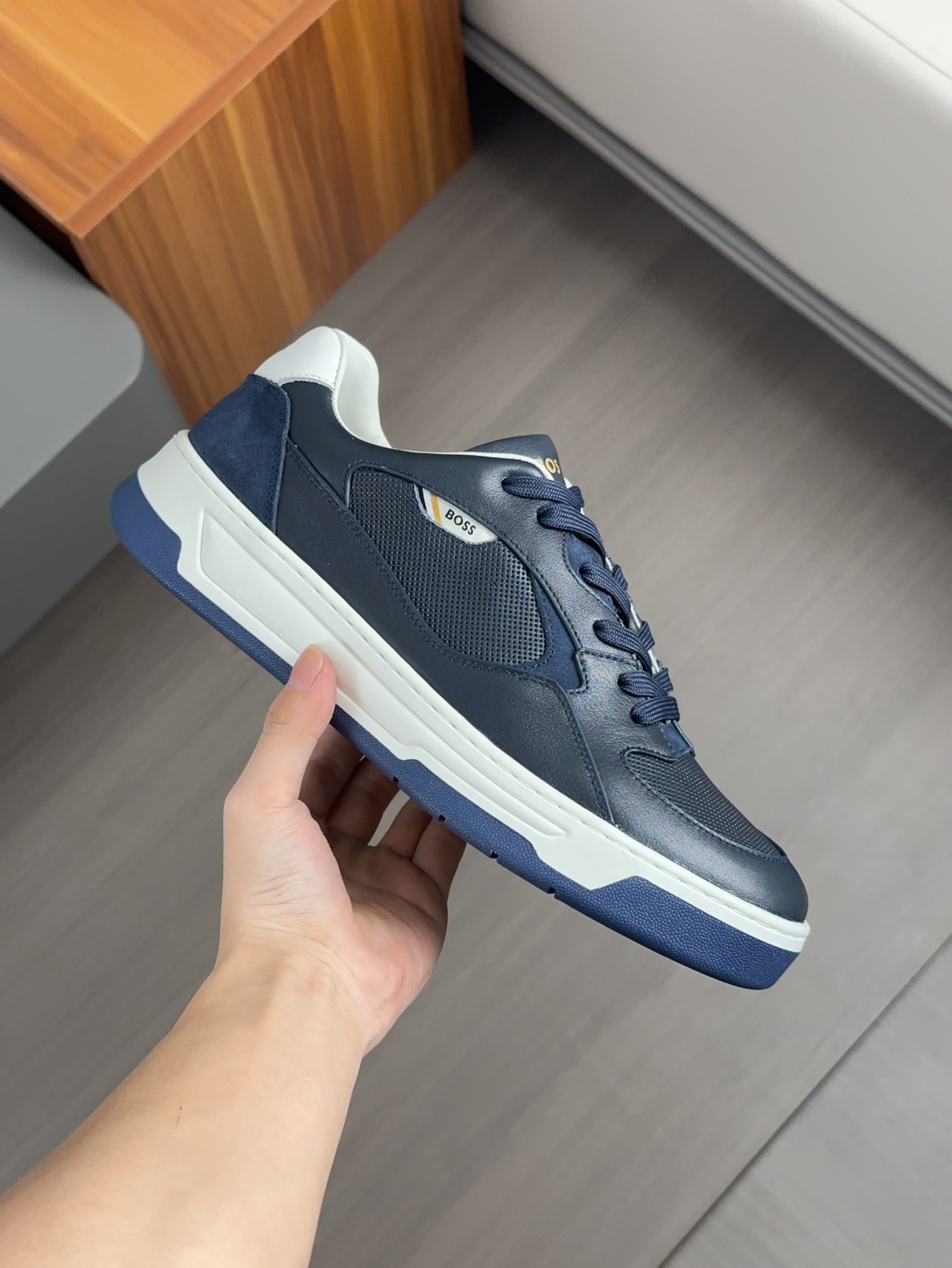 Original boutique única, zapatos casual para hombre de BOSS, piel de becerro importada original, for