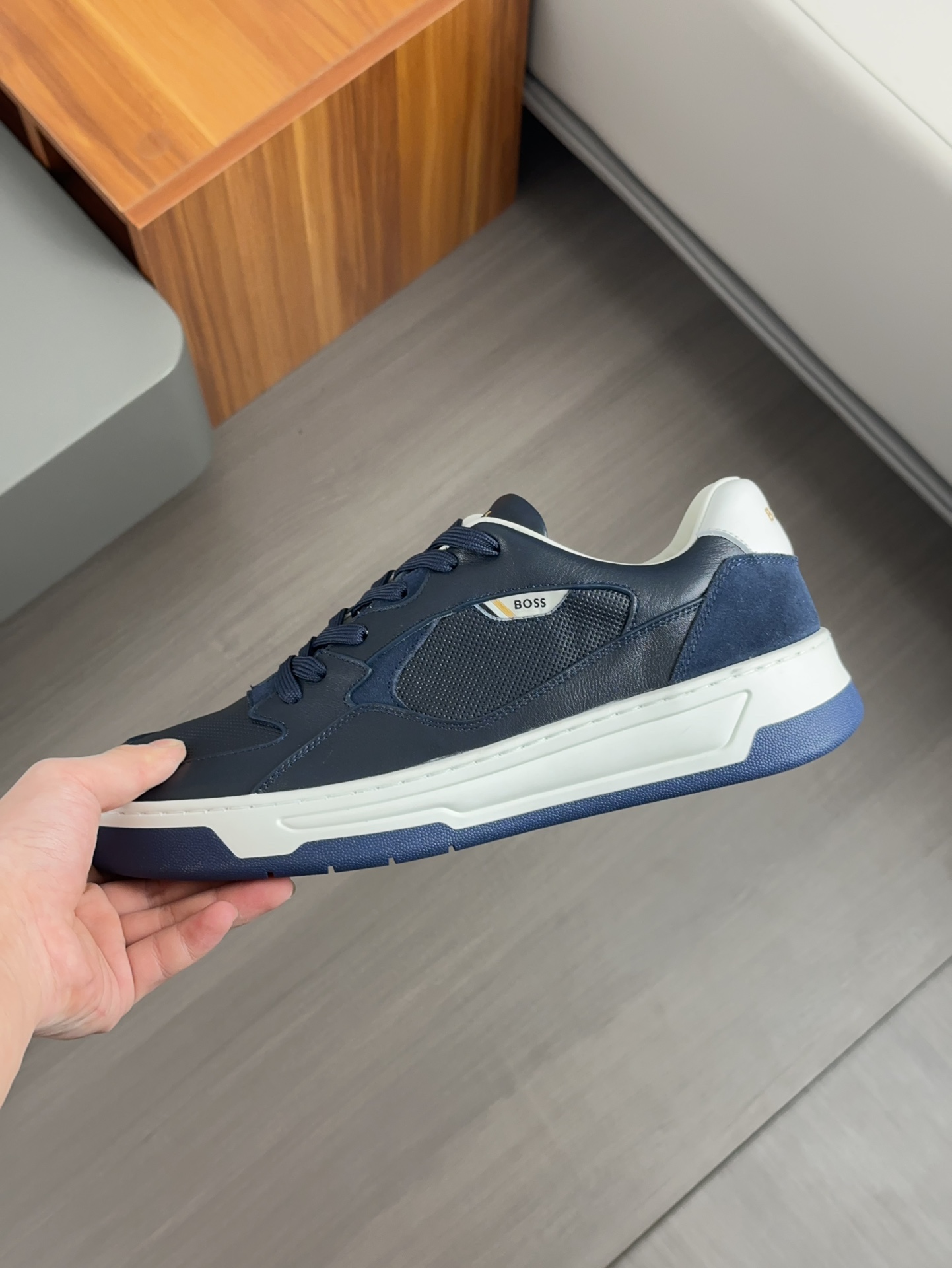 Original boutique única, zapatos casual para hombre de BOSS, piel de becerro importada original, for