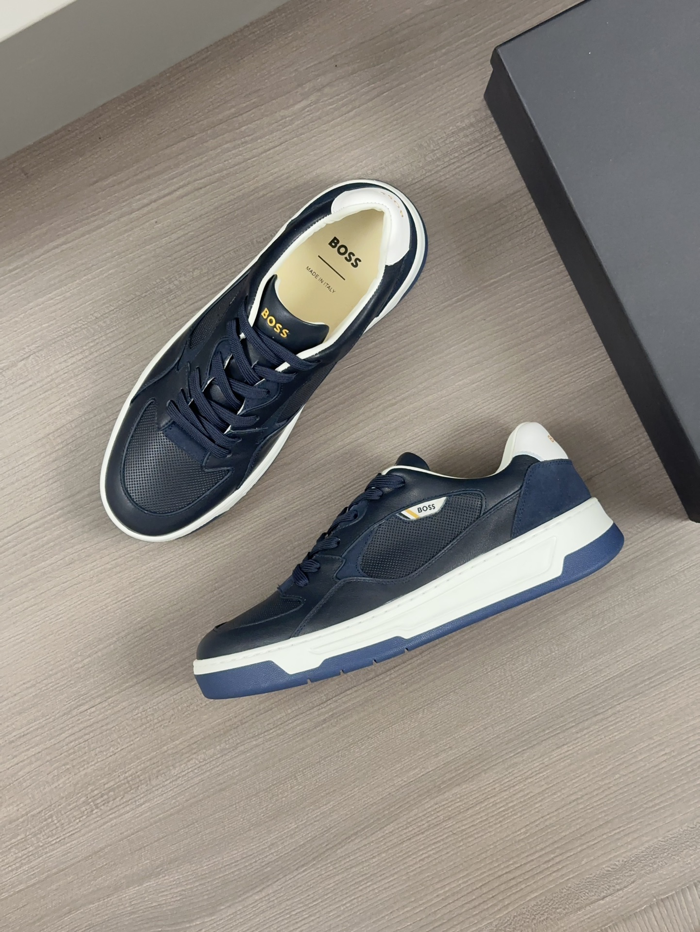 Original boutique única, zapatos casual para hombre de BOSS, piel de becerro importada original, for
