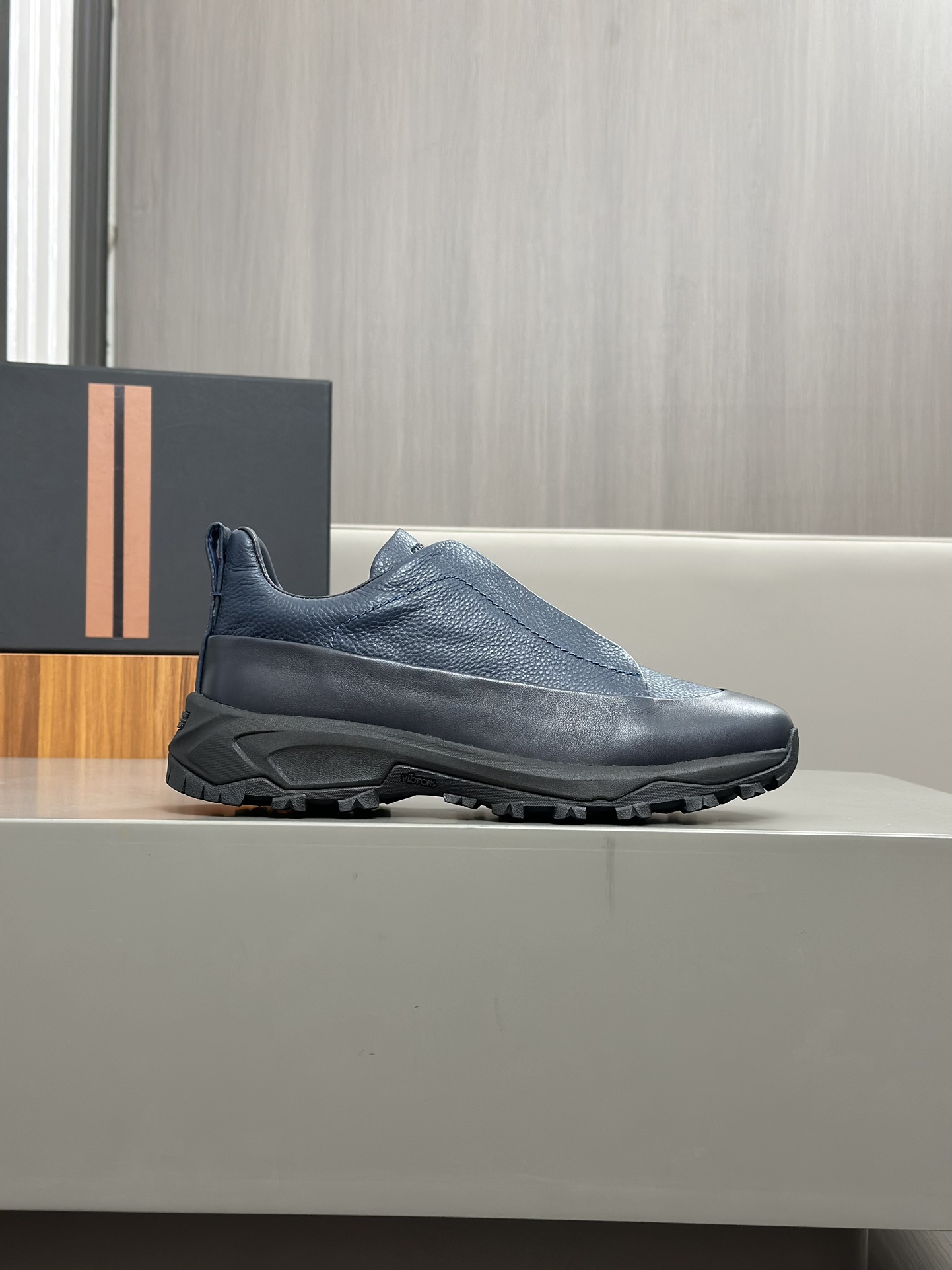 2024Nueva Serie ZEGNA Zegna Zapatos de los hombres de gamuza Triple StitchMonte zapatos casuales de 