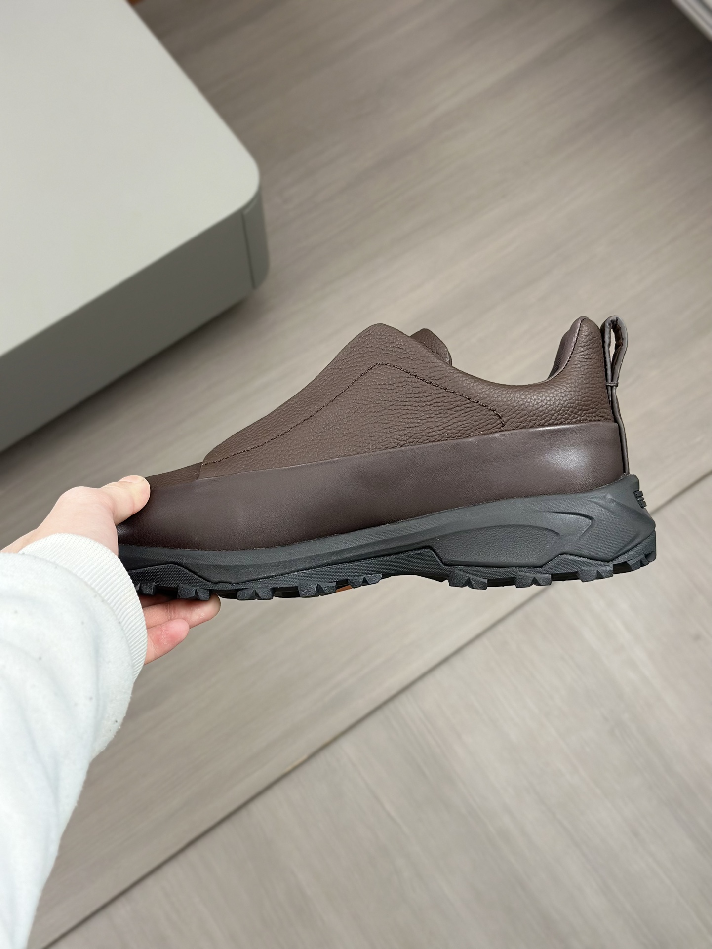 2024Nueva Serie ZEGNA Zegna Zapatos de los hombres de gamuza Triple StitchMonte zapatos casuales de 