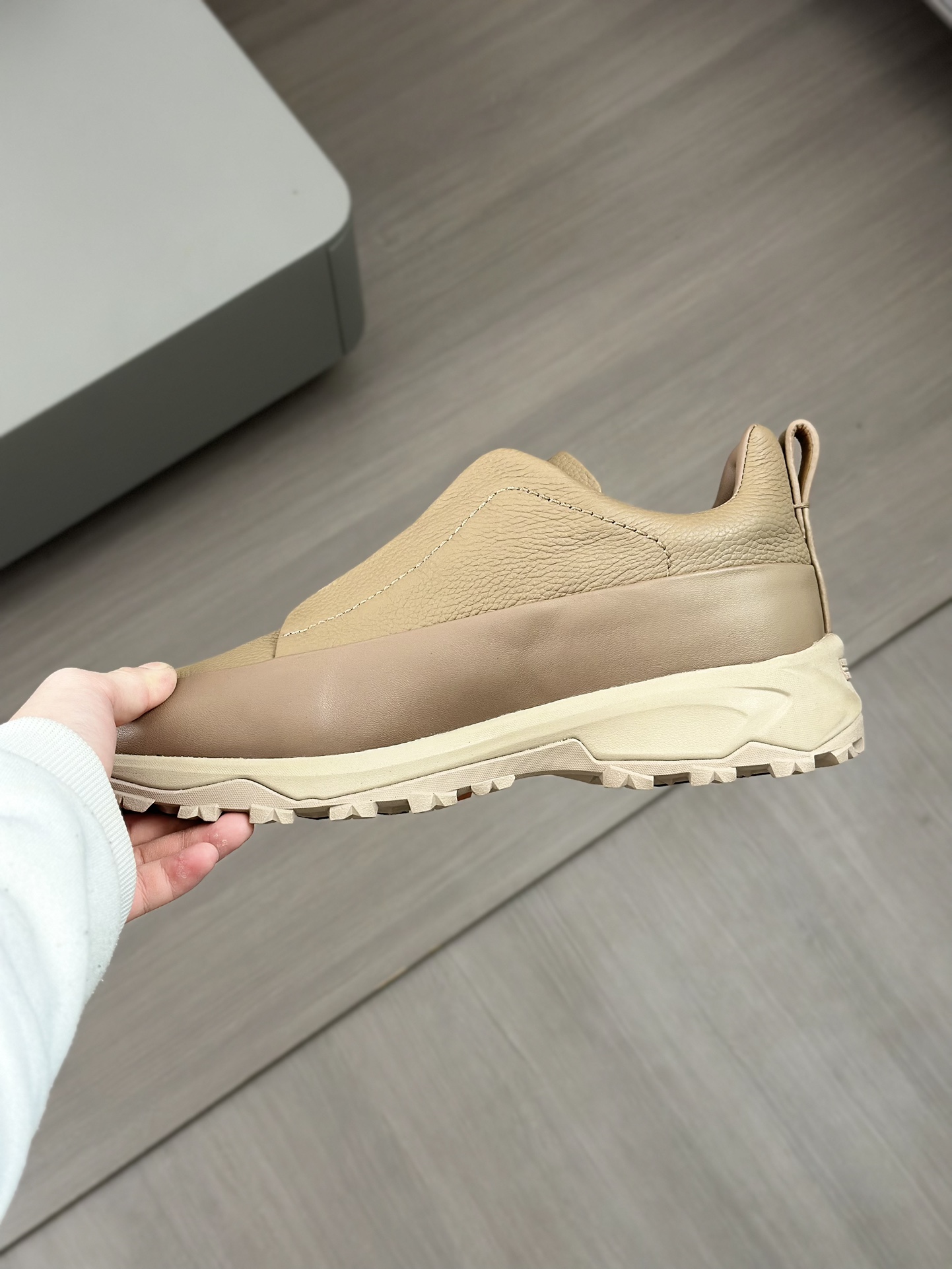 2024Nueva Serie ZEGNA Zegna Zapatos de los hombres de gamuza Triple StitchMonte zapatos casuales de 
