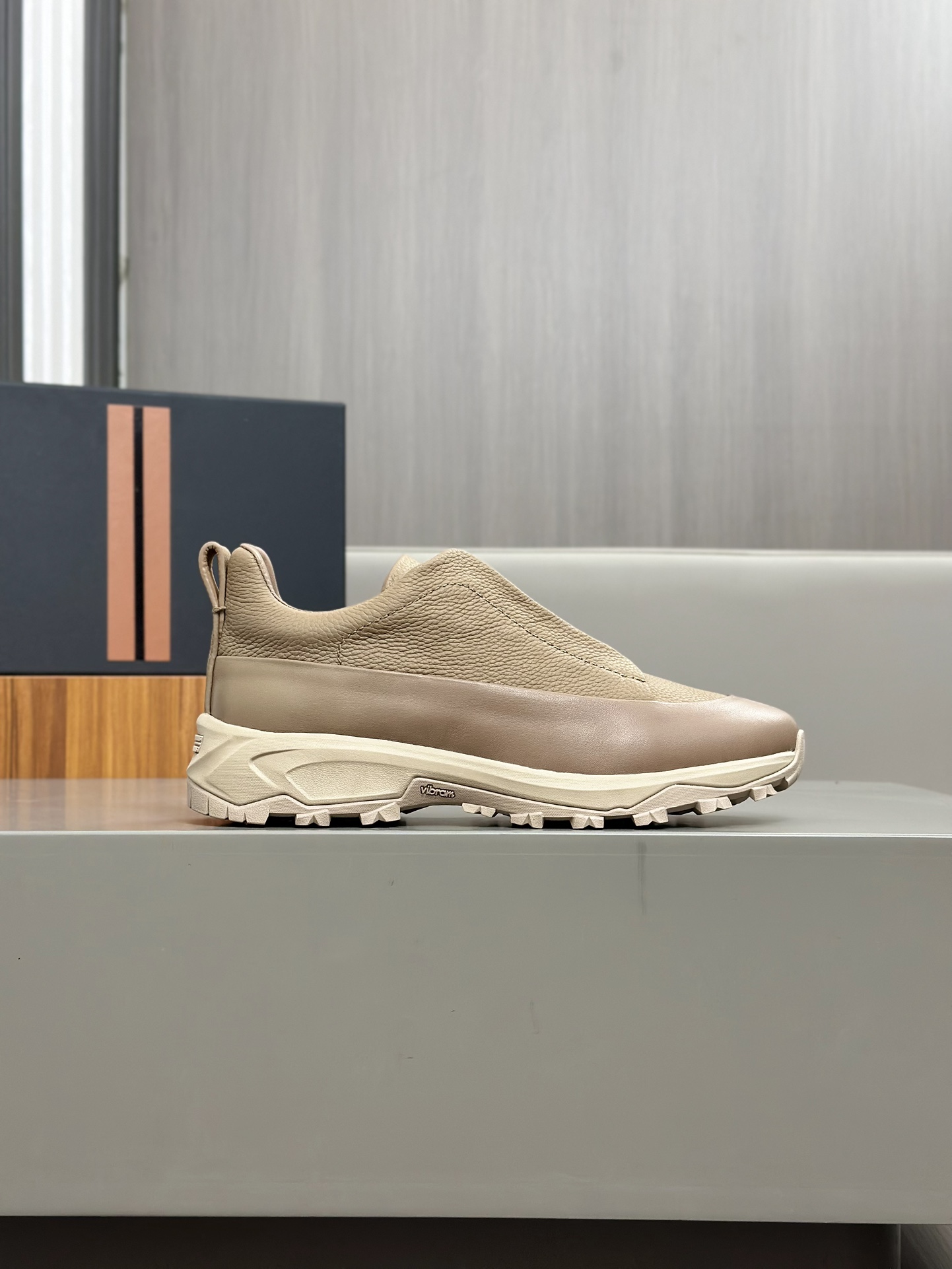 2024Nueva Serie ZEGNA Zegna Zapatos de los hombres de gamuza Triple StitchMonte zapatos casuales de 