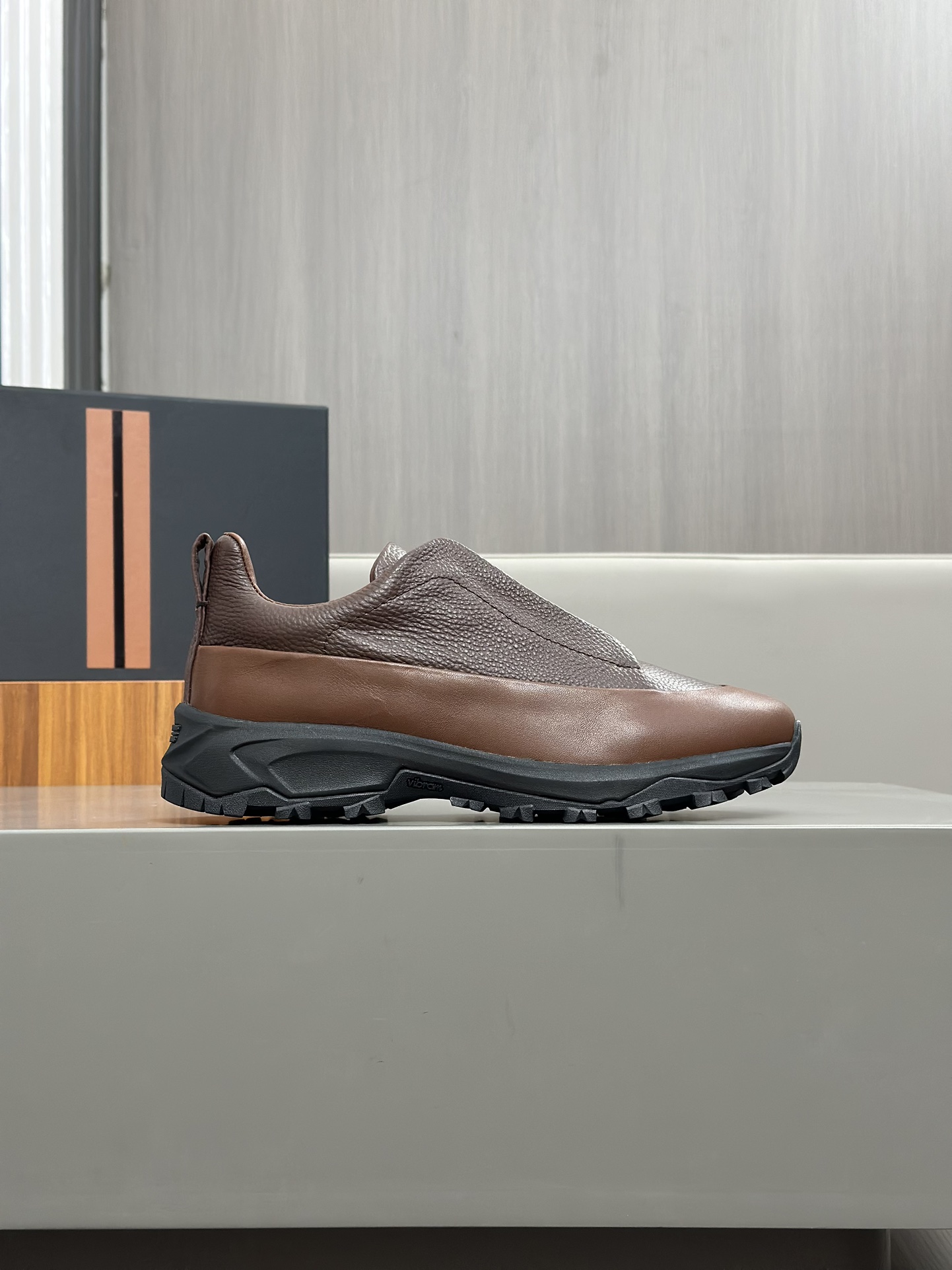 2024Nueva Serie ZEGNA Zegna Zapatos de los hombres de gamuza Triple StitchMonte zapatos casuales de 