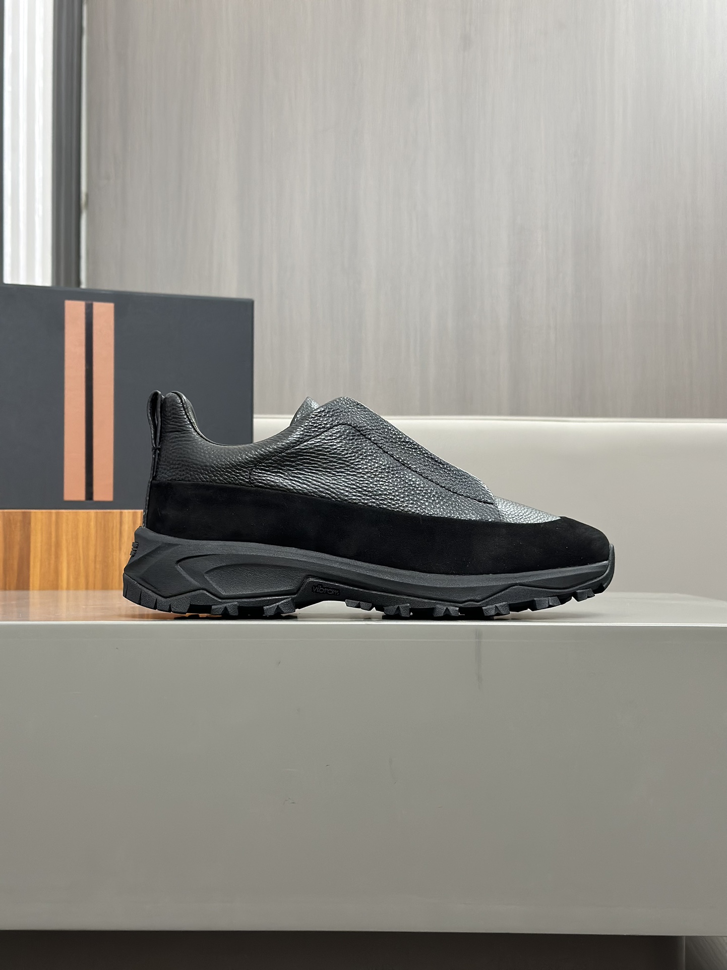 2024Nueva Serie ZEGNA Zegna Zapatos de los hombres de gamuza Triple StitchMonte zapatos casuales de 