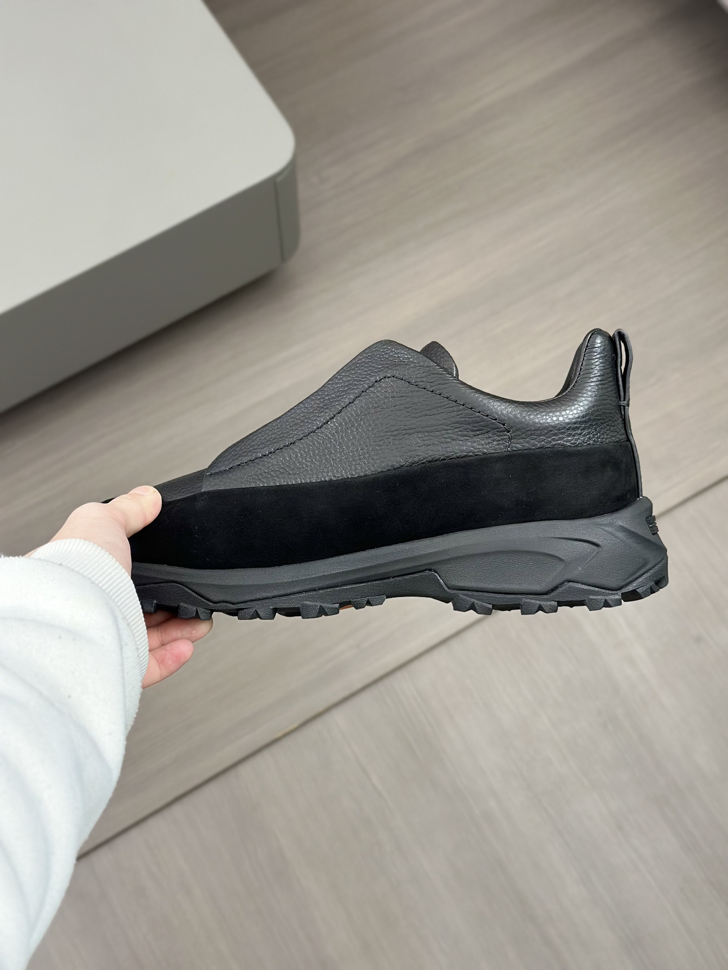 2024Nueva Serie ZEGNA Zegna Zapatos de los hombres de gamuza Triple StitchMonte zapatos casuales de 