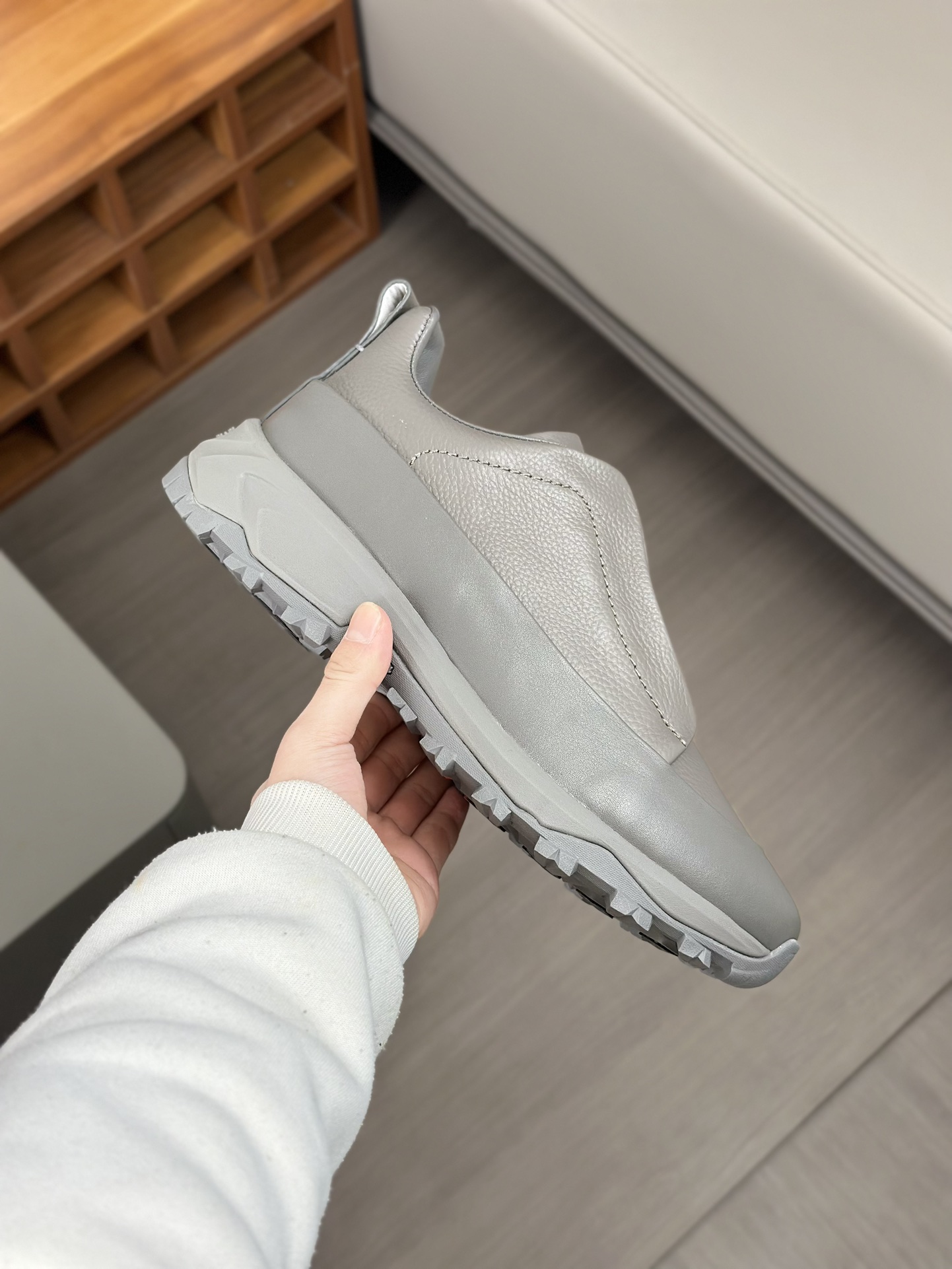 2024Nueva Serie ZEGNA Zegna Zapatos de los hombres de gamuza Triple StitchMonte zapatos casuales de 
