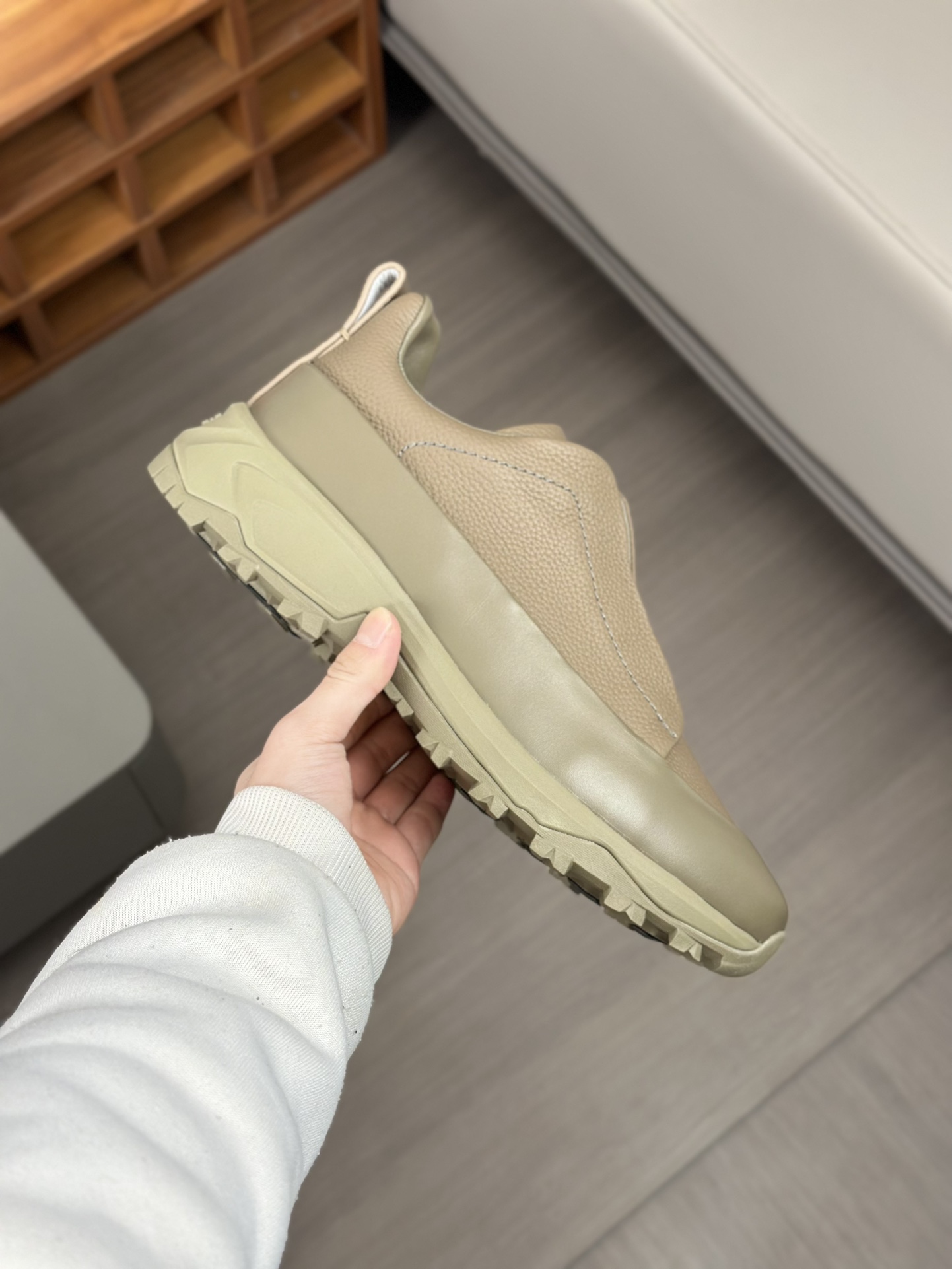 2024Nueva Serie ZEGNA Zegna Zapatos de los hombres de gamuza Triple StitchMonte zapatos casuales de 