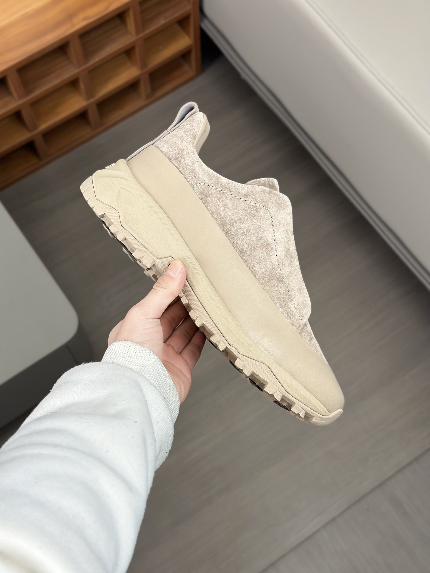 2024Nueva Serie ZEGNA Zegna Zapatos de los hombres de gamuza Triple StitchMonte zapatos casuales de 