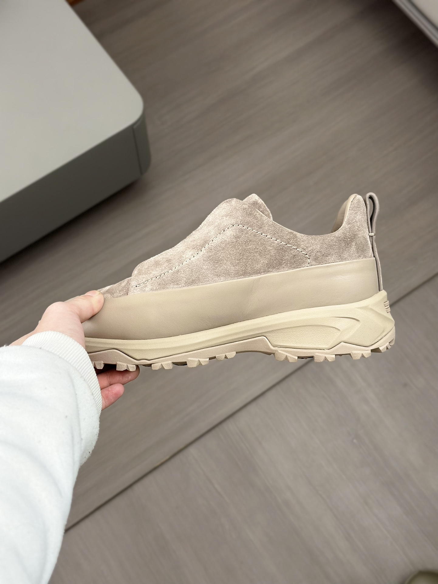 2024Nueva Serie ZEGNA Zegna Zapatos de los hombres de gamuza Triple StitchMonte zapatos casuales de 