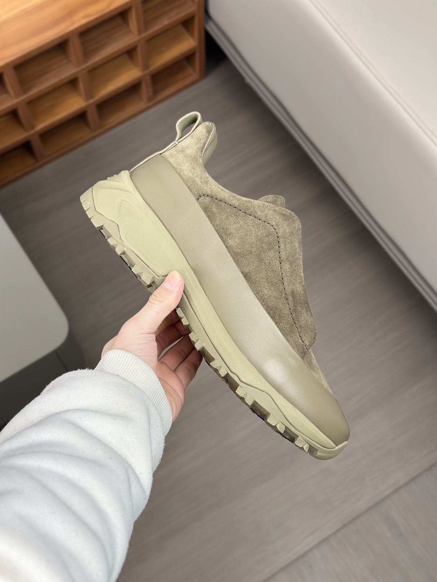 2024Nueva Serie ZEGNA Zegna Zapatos de los hombres de gamuza Triple StitchMonte zapatos casuales de 