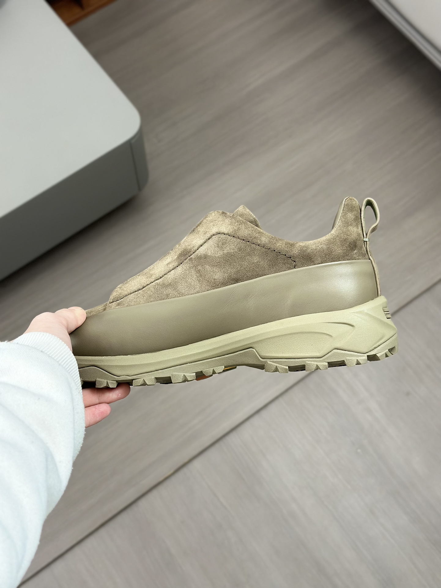 2024Nueva Serie ZEGNA Zegna Zapatos de los hombres de gamuza Triple StitchMonte zapatos casuales de 