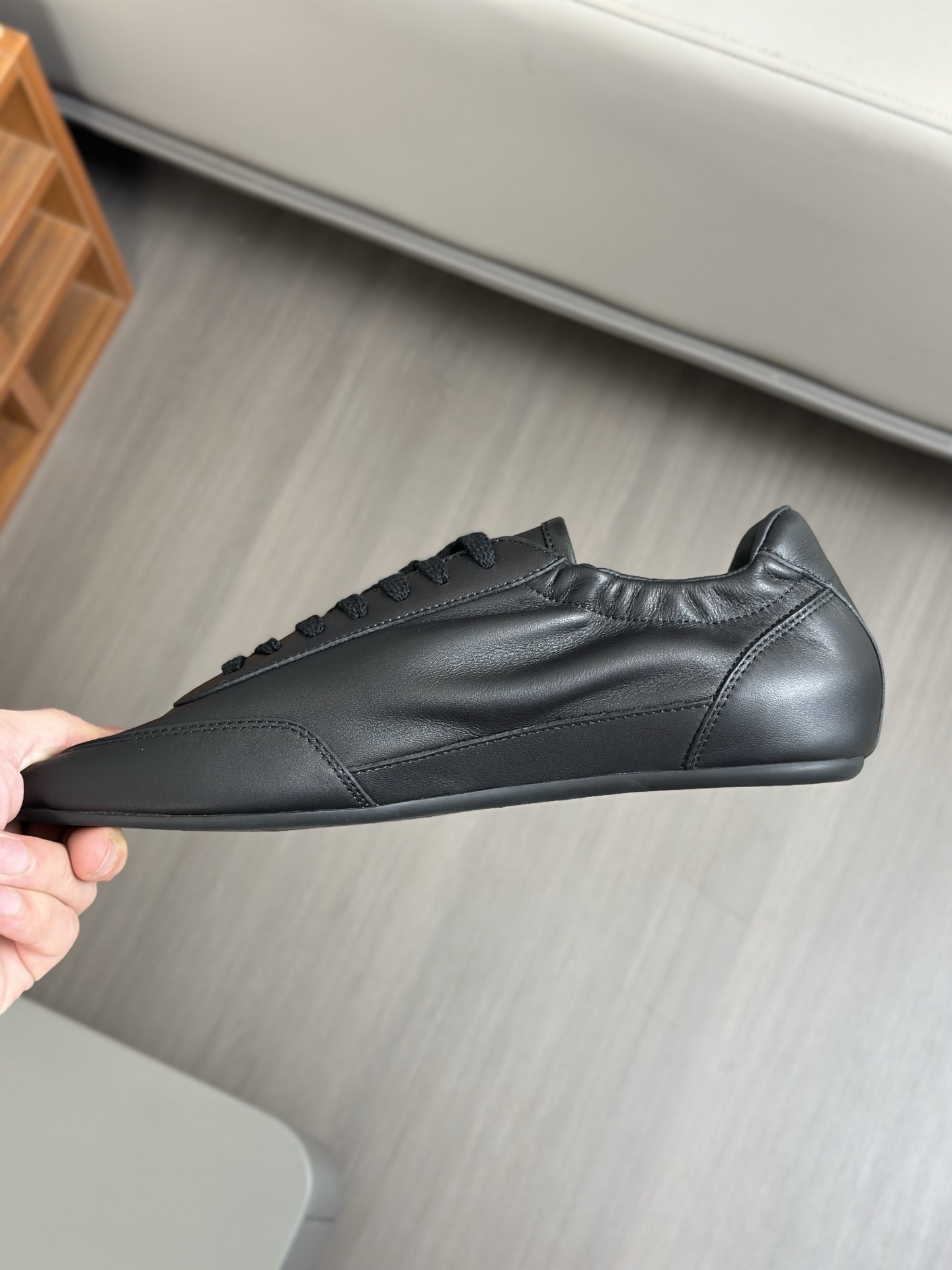 [PRADA] - Calidad de gama alta Original único - Parte superior: piel de becerro de gamuza, lona de m