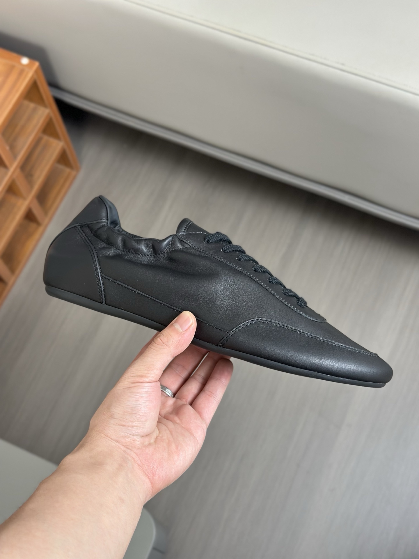 [PRADA] - Calidad de gama alta Original único - Parte superior: piel de becerro de gamuza, lona de m