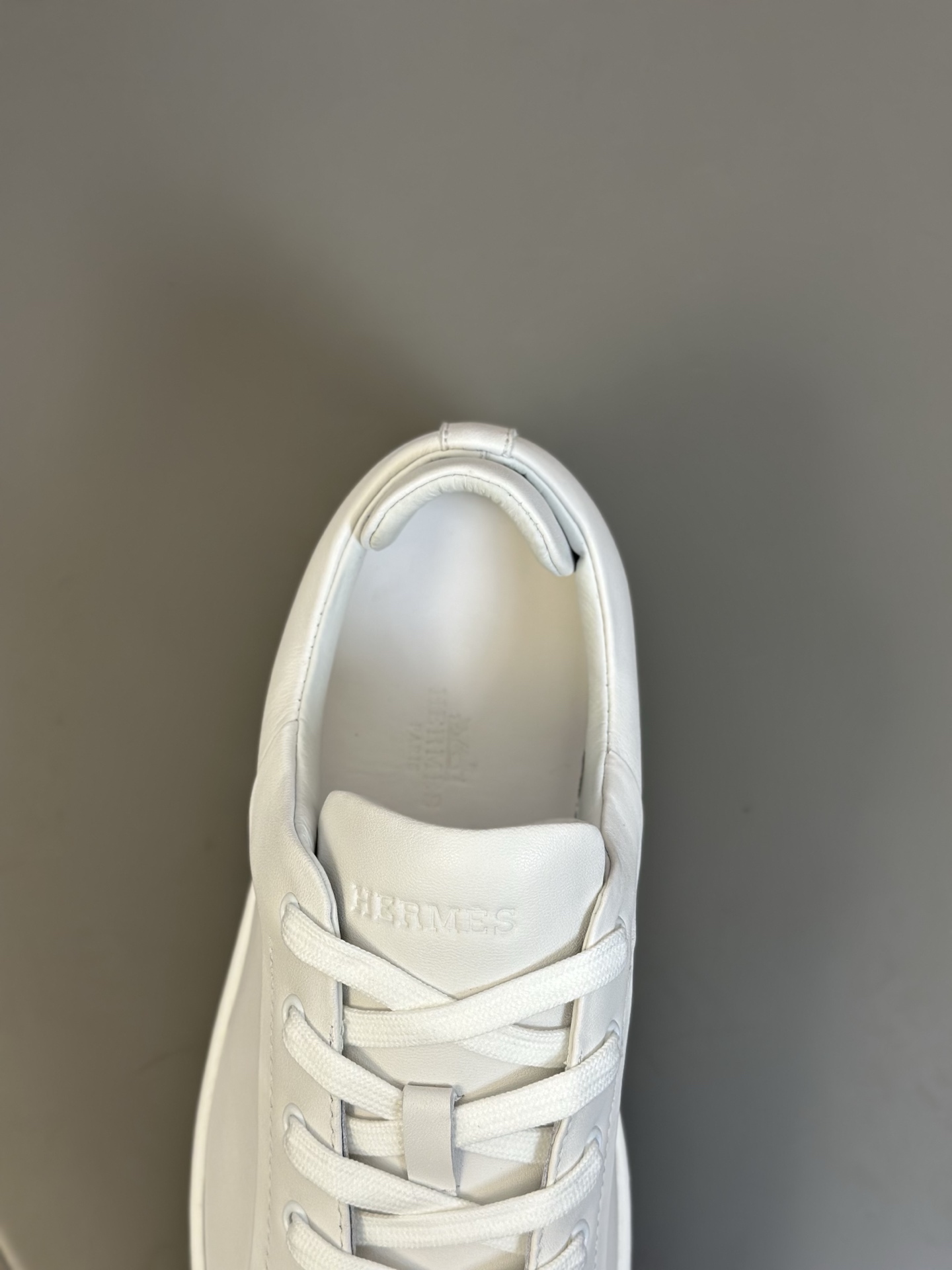 Hermès White Nappa Leather Sneakers for Men, Designer Casual Shoes 10 i1742174795678 7630 0 8